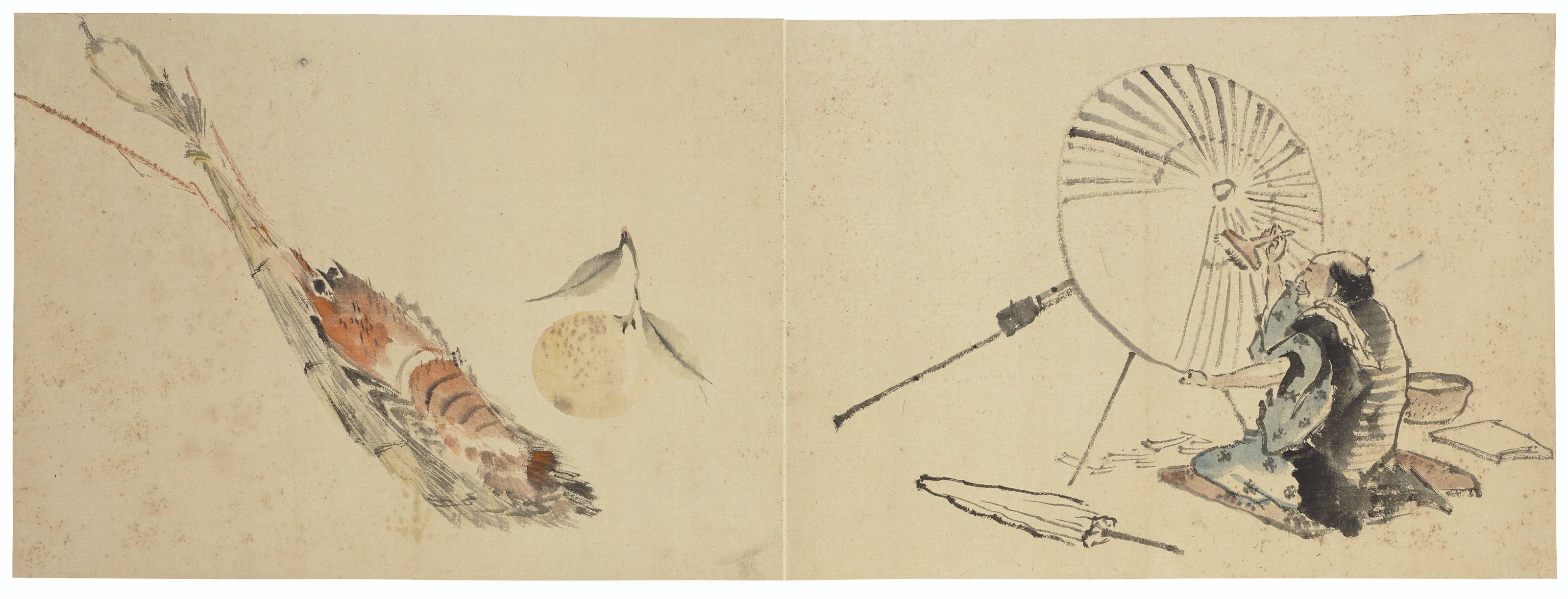 KATSUSHIKA HOKUSAI (1760-1849), Drawings of flowers, birds