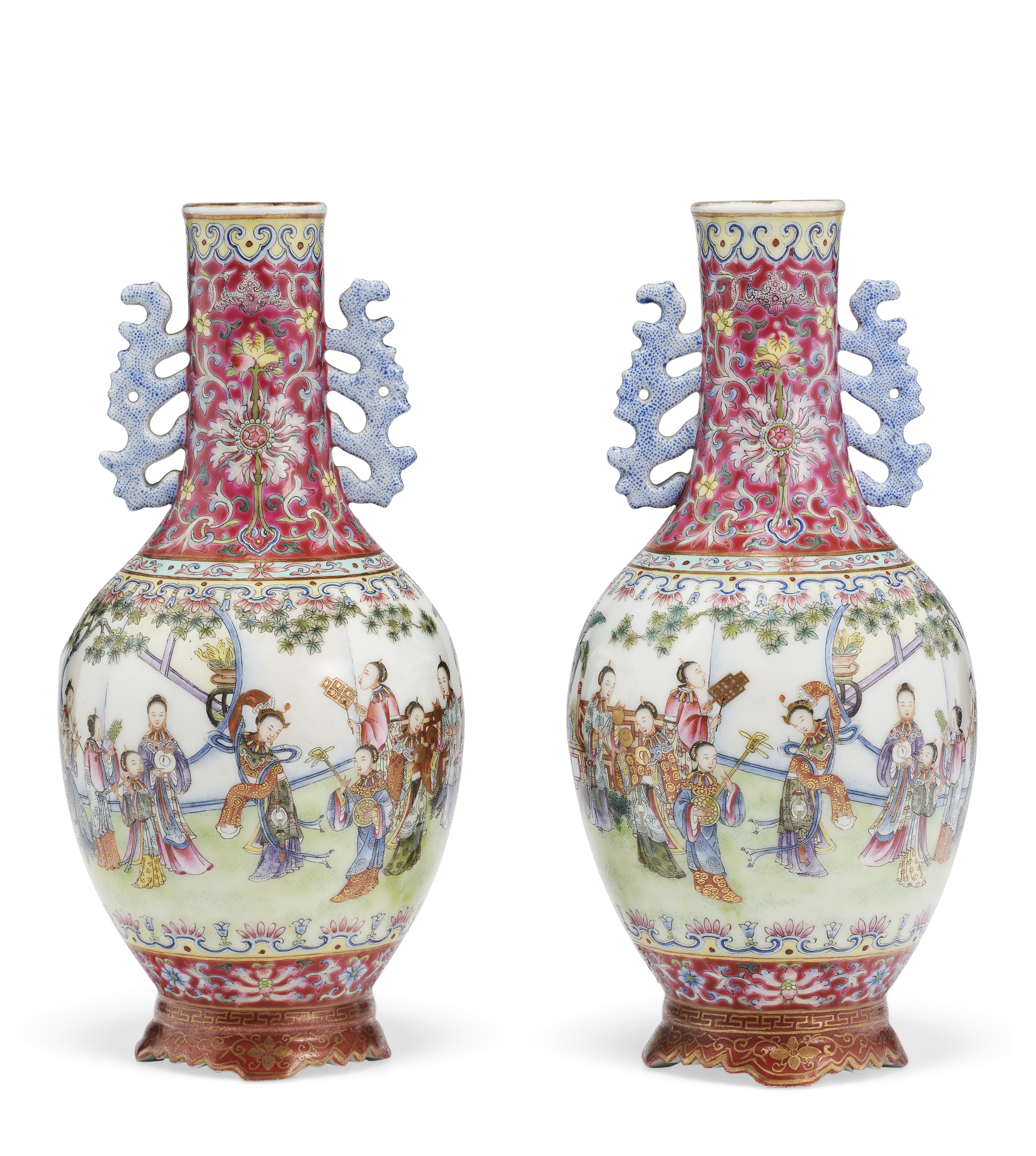 A PAIR OF FINELY ENAMELED FAMILLE ROSE VASES, REPUBLIC PERIOD Christie’s