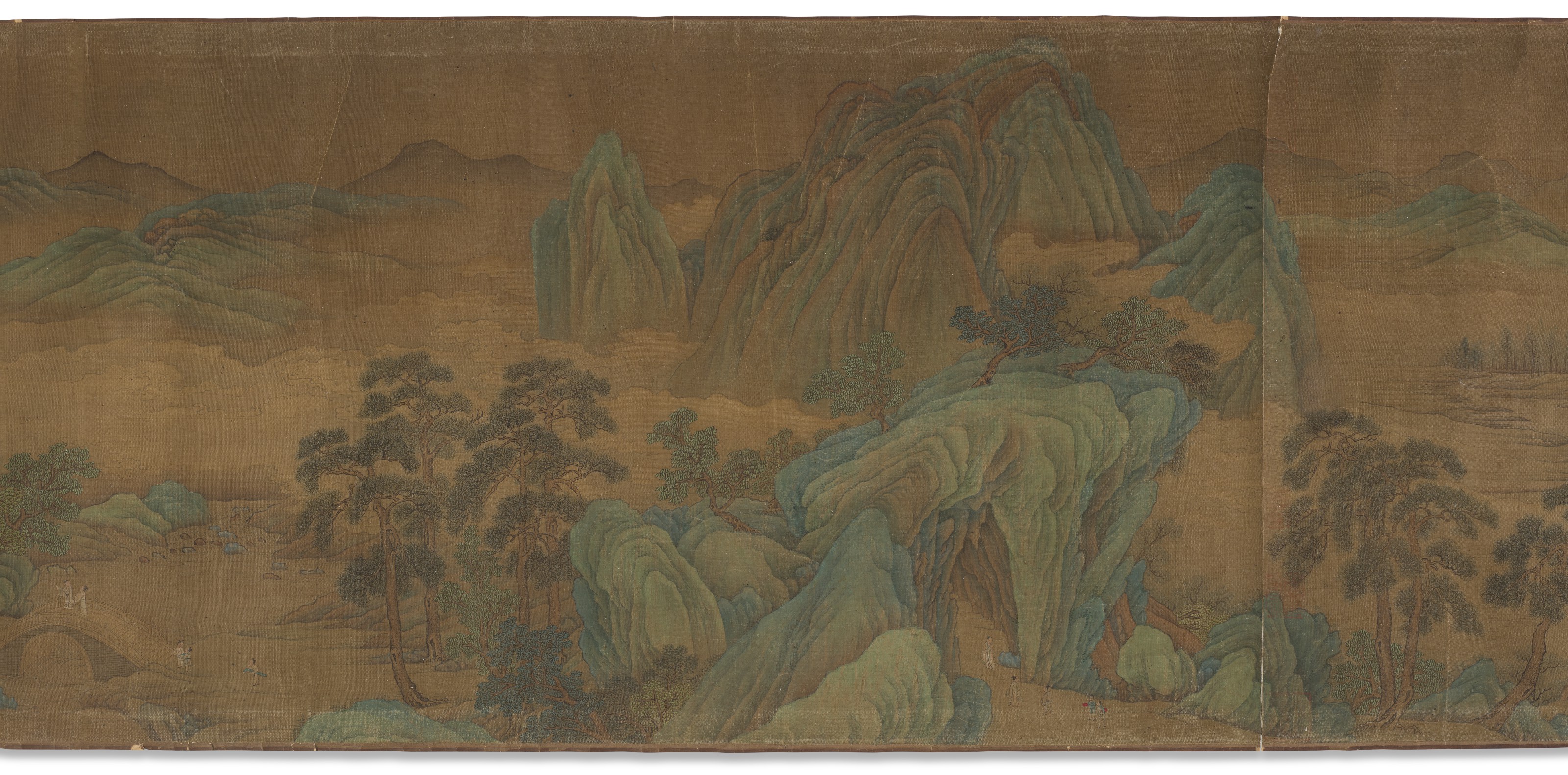 青綠山水17 盛洪（款，16-17世紀）, 青綠山水| Christie's