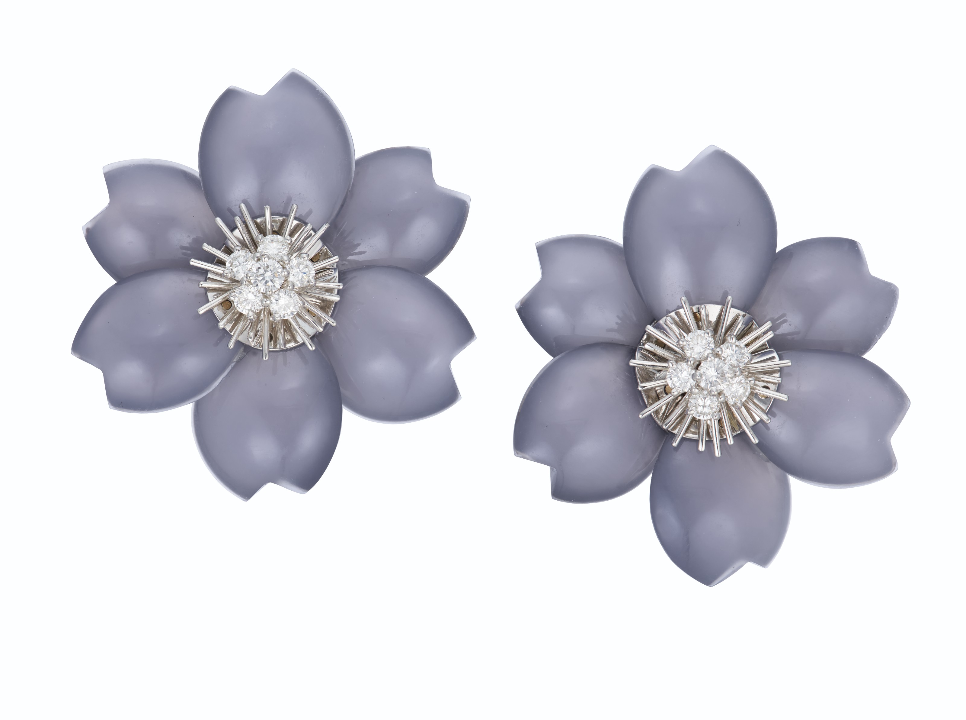 Van cleef rose deals de noel earrings