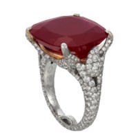 AN IMPRESSIVE GRAFF RUBY AND DIAMOND RING | Christie's
