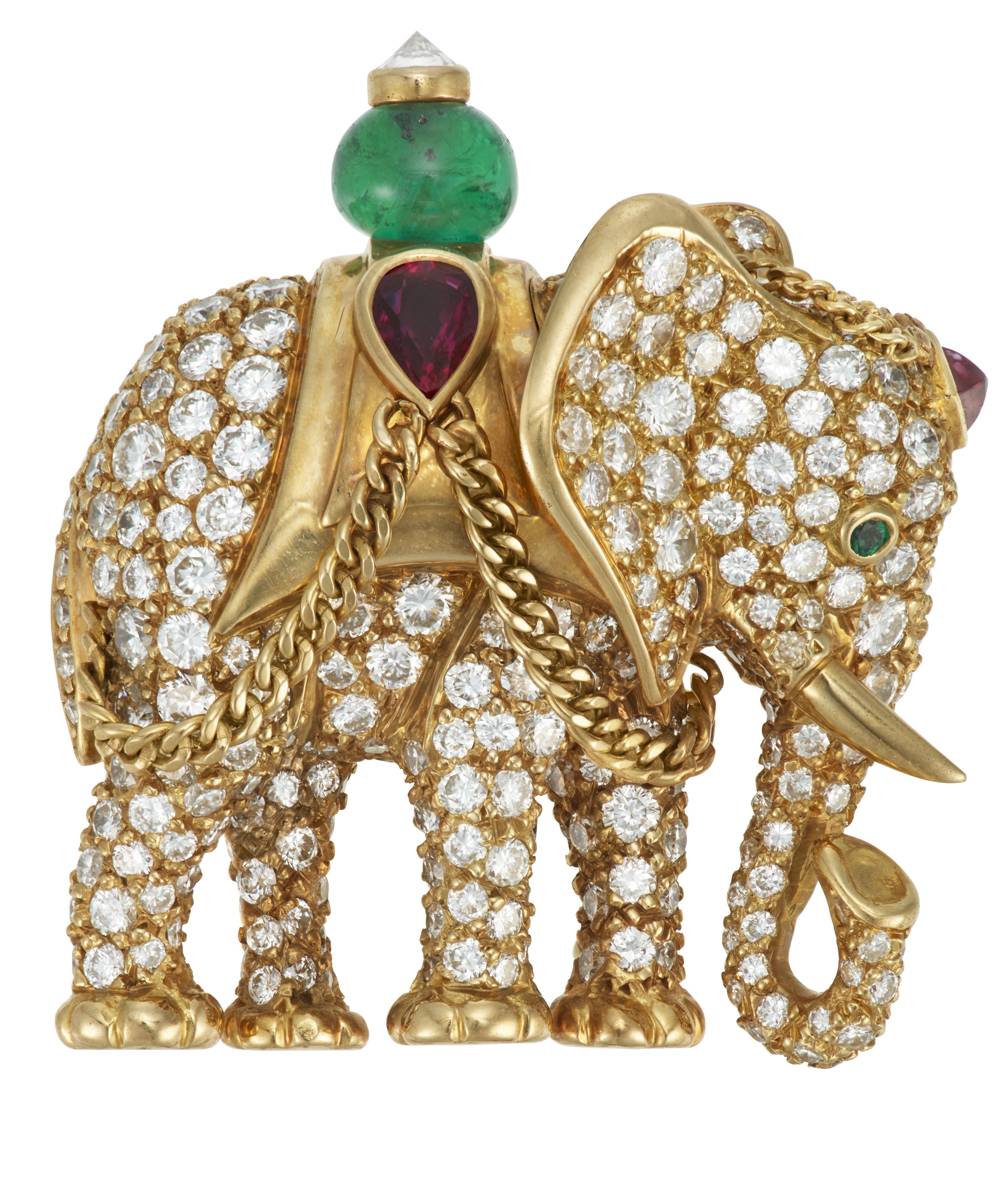 Cartier elephant hotsell brooch