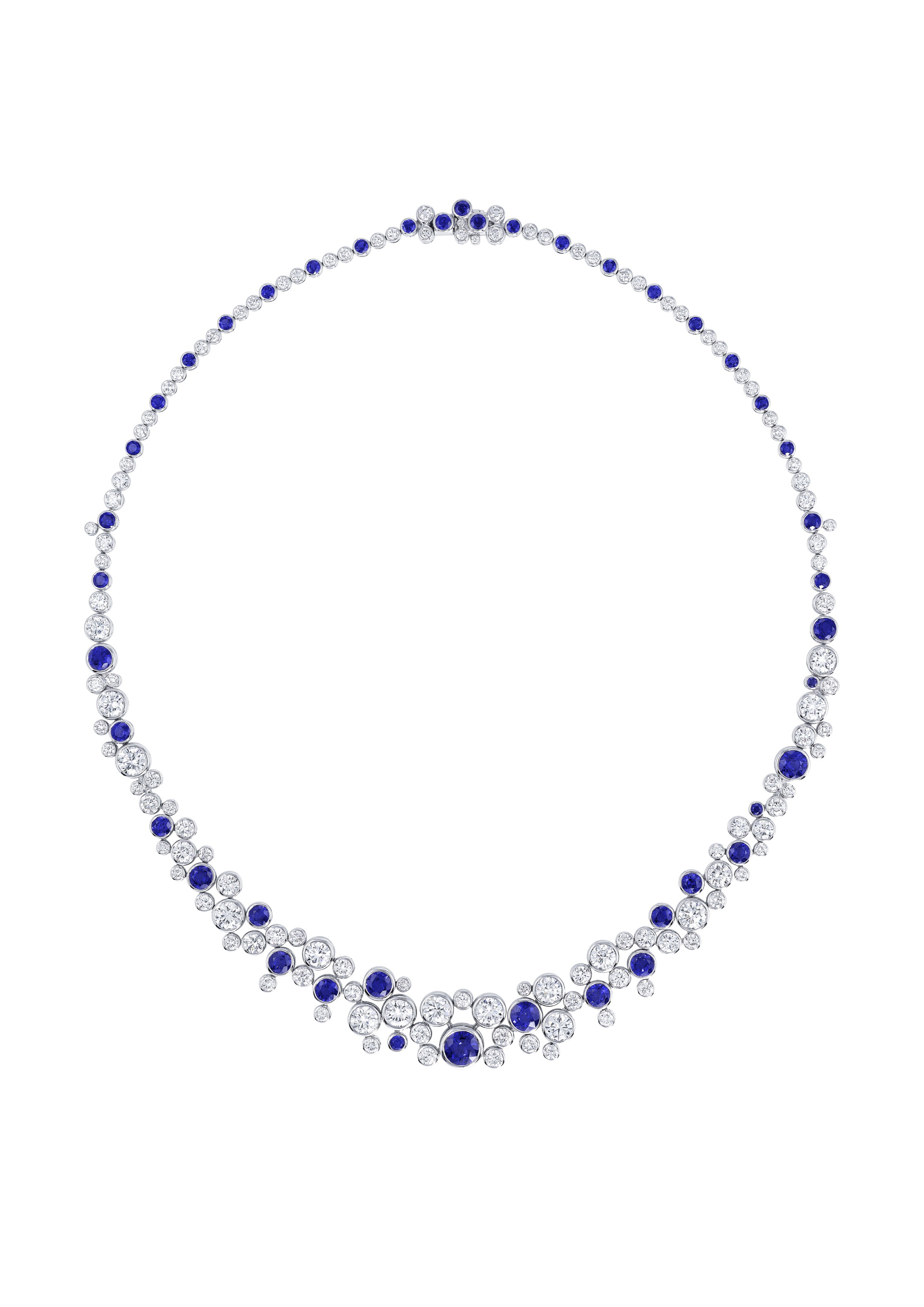 Infinity sapphire necklace