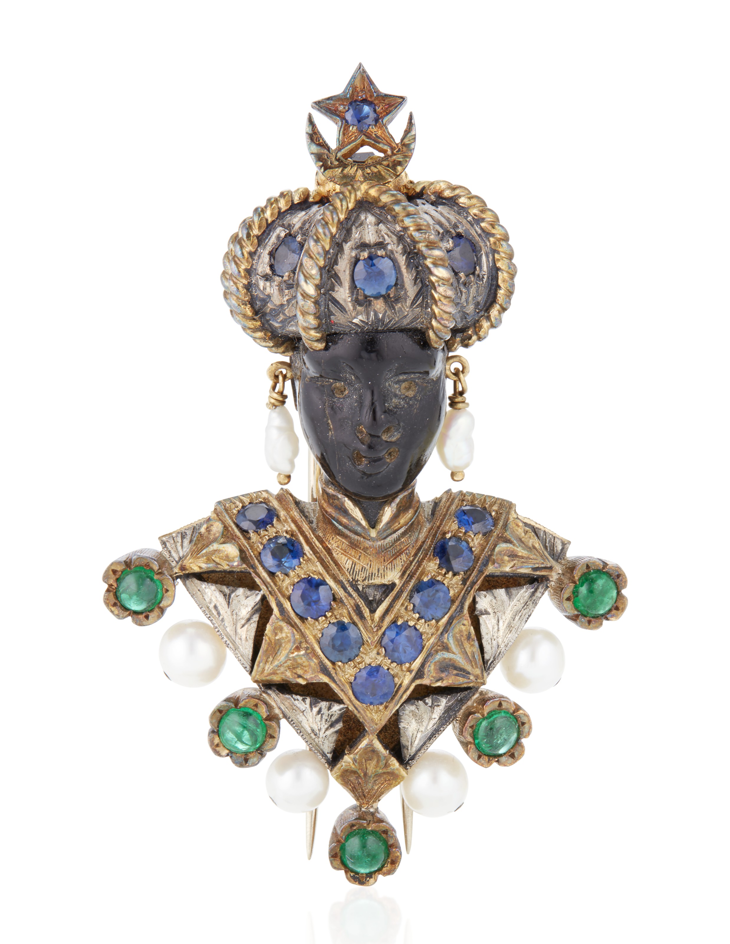 NARDI MULTI GEM BLACKAMOOR BROOCH Christie s