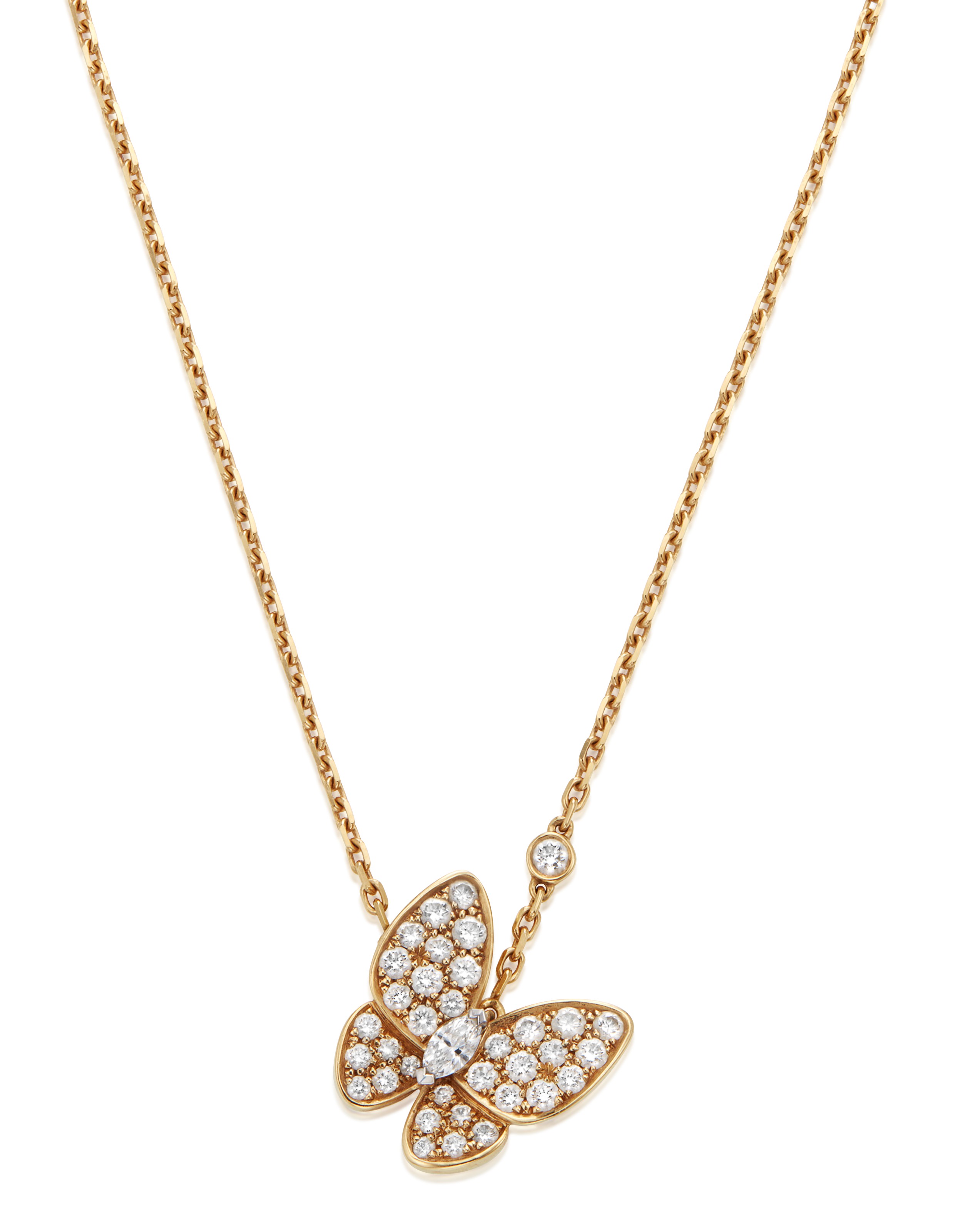 Van cleef shop butterfly necklace diamond