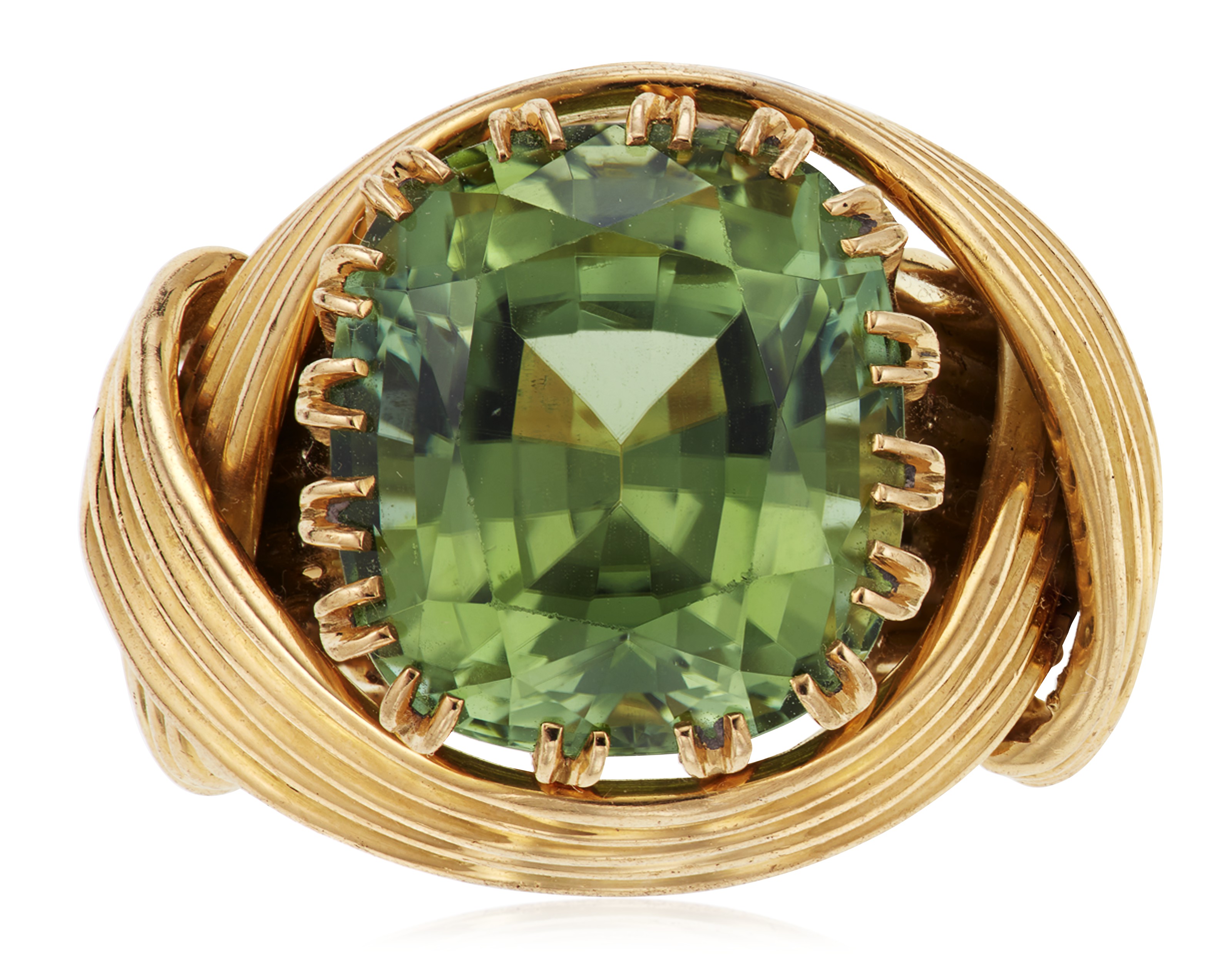 JEAN SCHLUMBERGER PERIDOT AND GOLD RING 