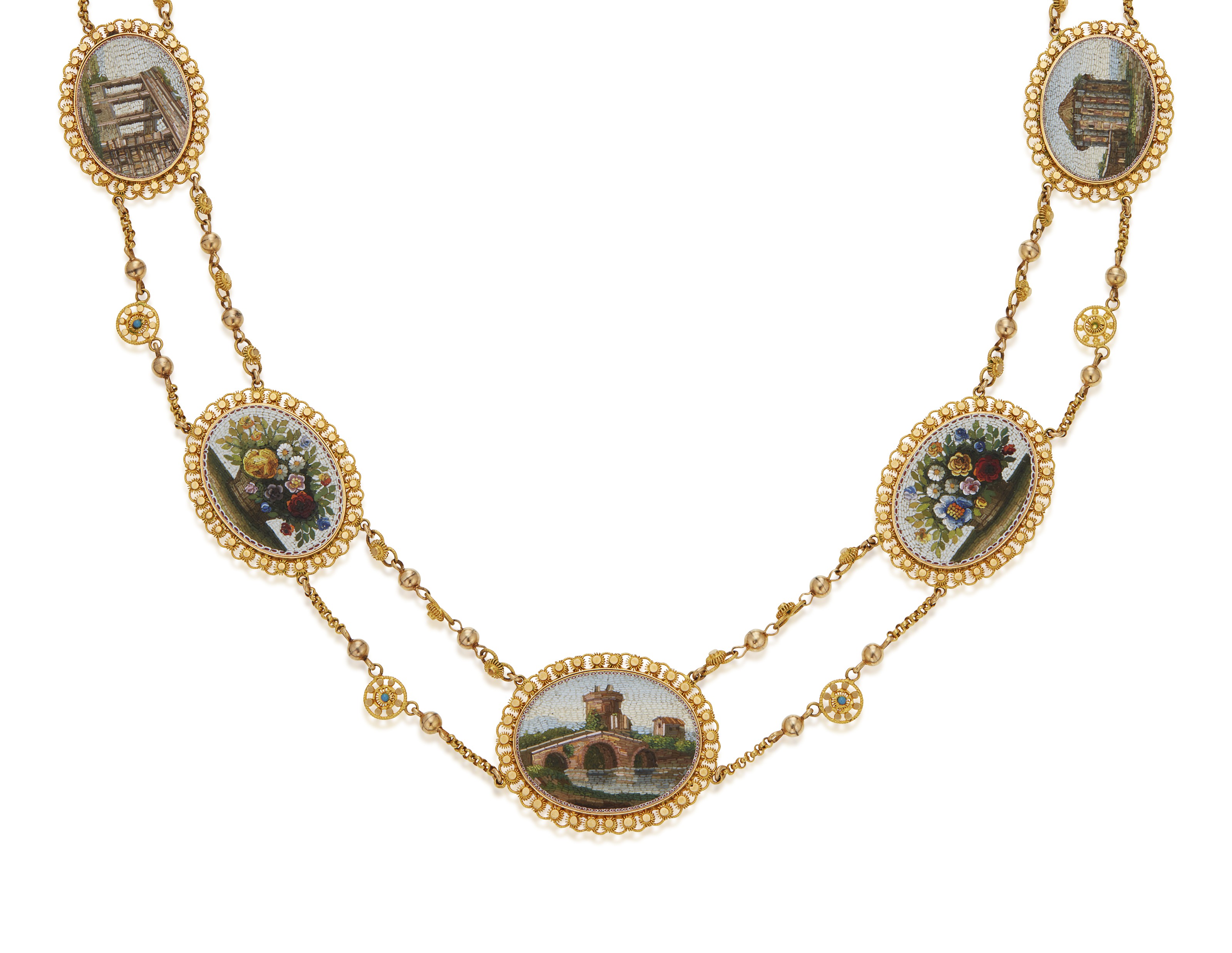 ANTIQUE MICRO-MOSAIC NECKLACE, | Christie's