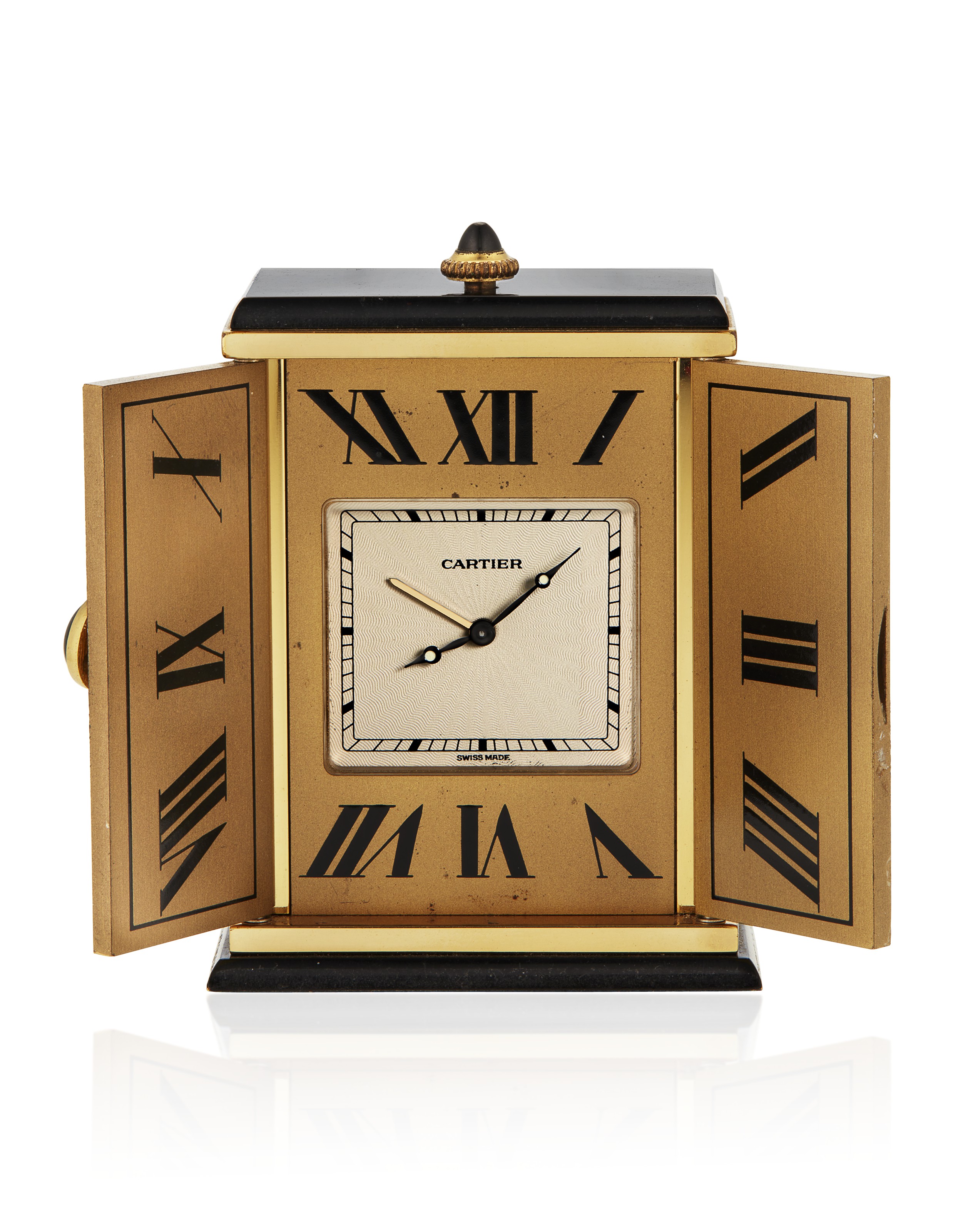 CARTIER ONYX DESK CLOCK, Christie’s