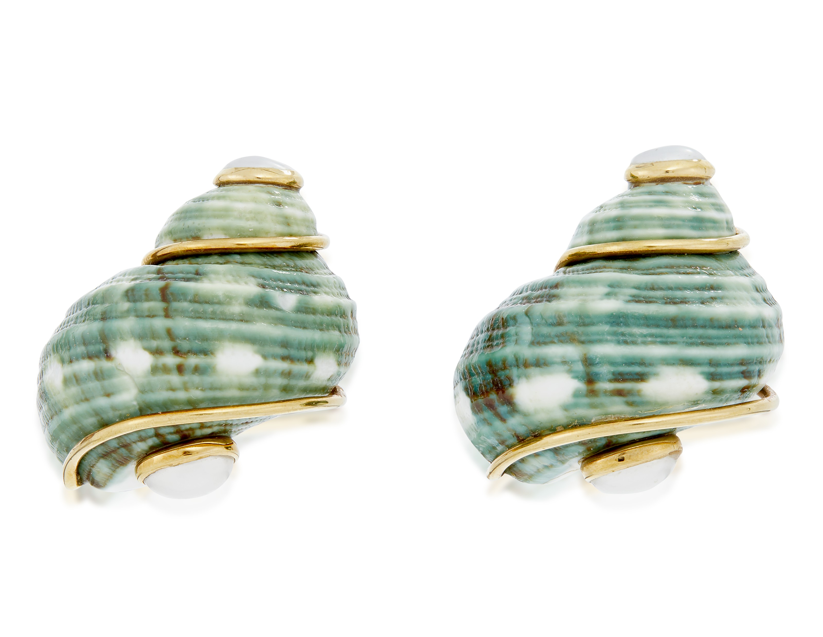 SEAMAN SCHEPPS SHELL, PEARL AND GOLD EARRINGS, | Christie’s