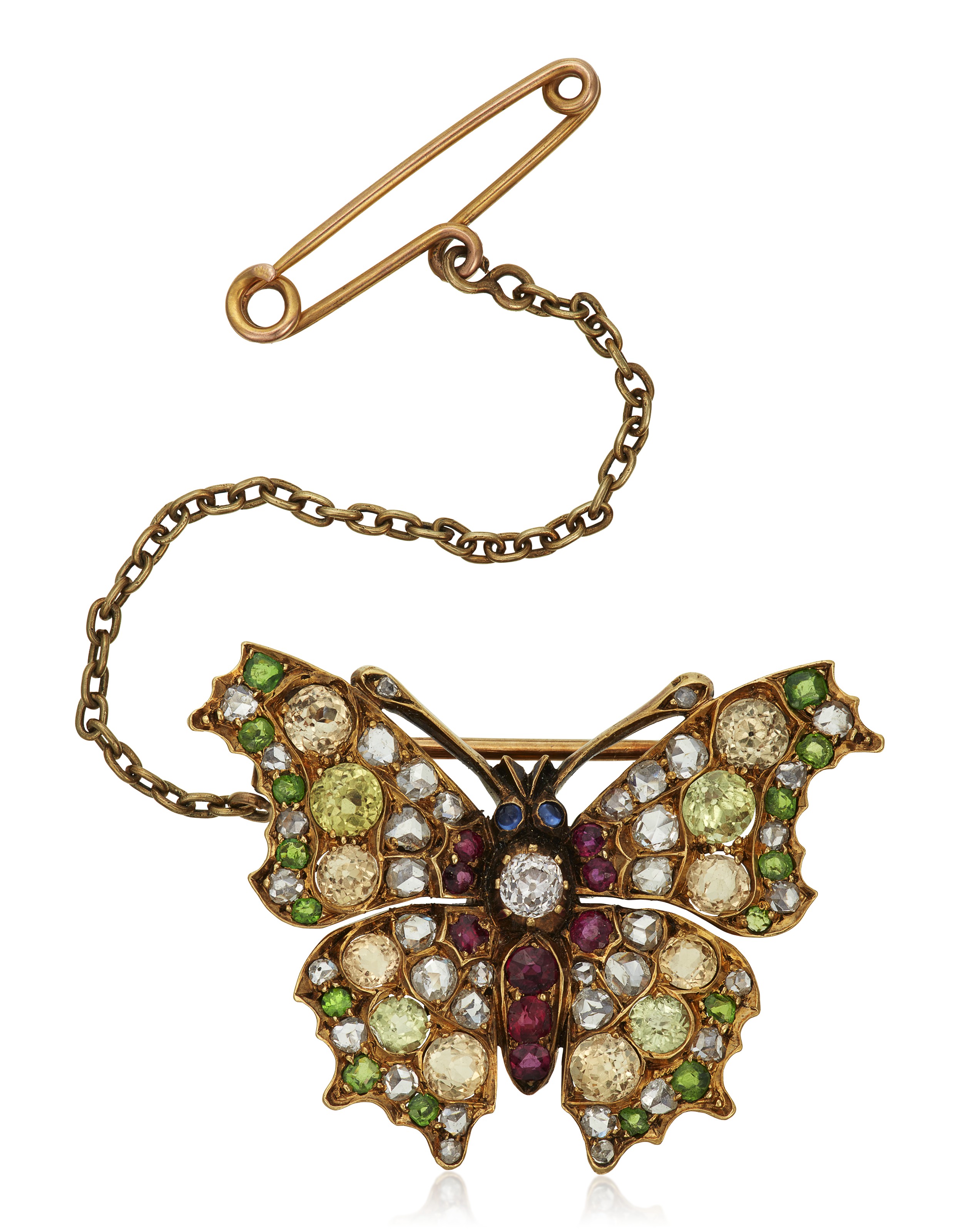 ANTIQUE DIAMOND AND MULTIGEM BUTTERFLY BROOCH, Christie’s