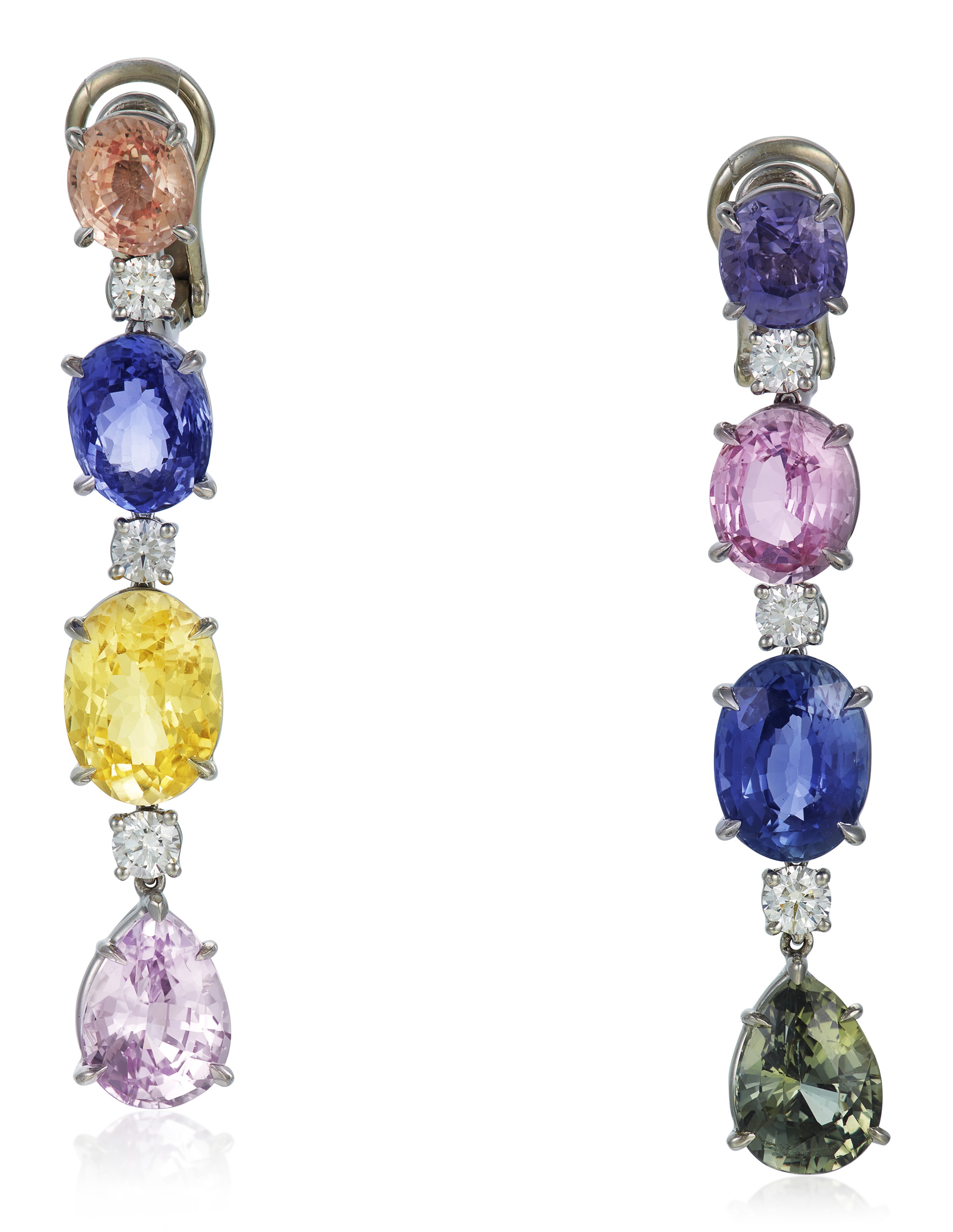BULGARI MULTI-COLORED SAPPHIRE AND DIAMOND EARRINGS, | Christieâs