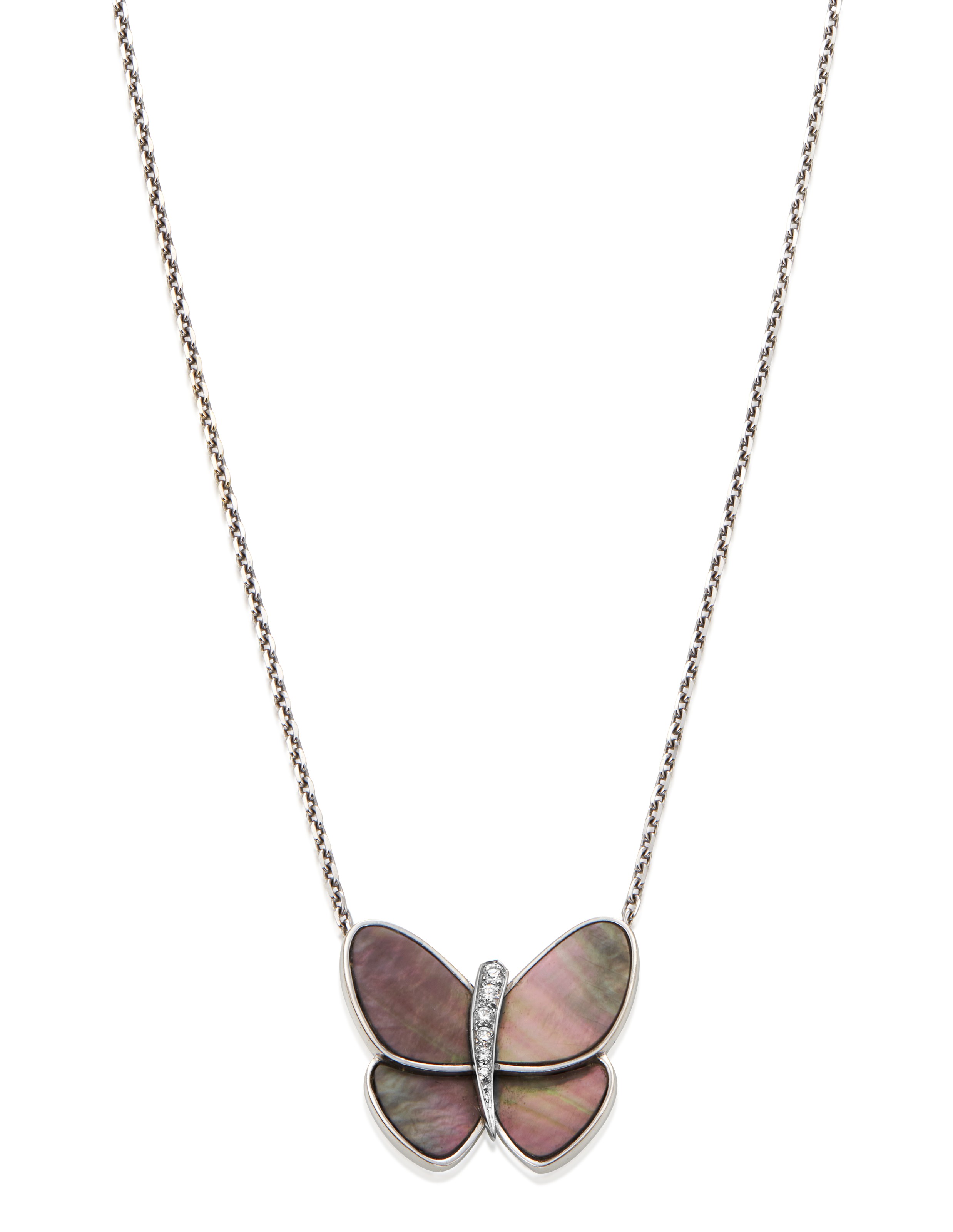Butterfly mother of pearl necklace Clearance