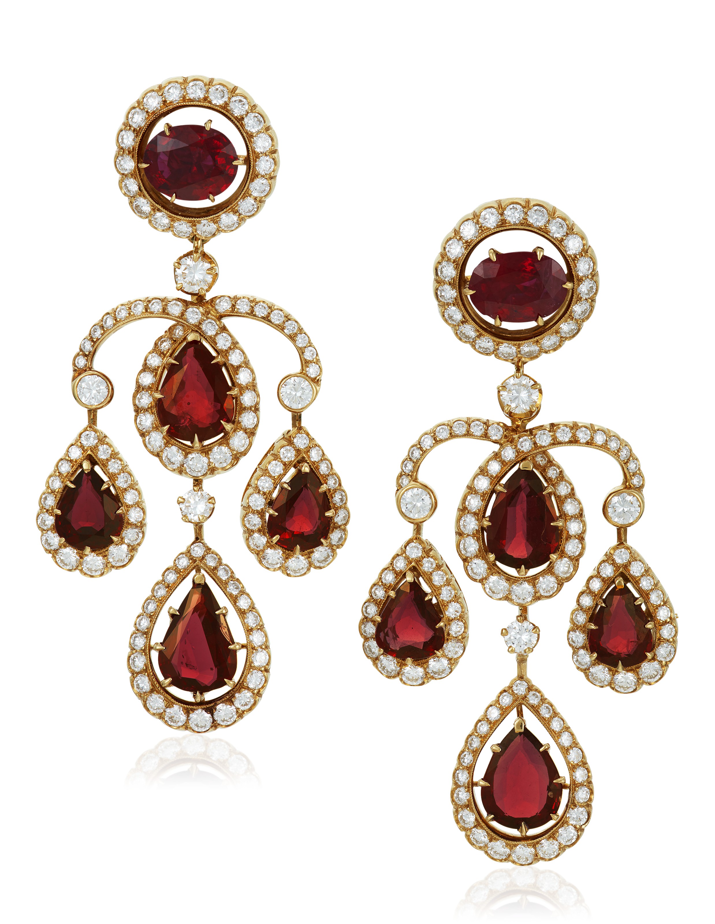 Catalog image of ALEXANDRE REZA RUBY AND DIAMOND EARRINGS
