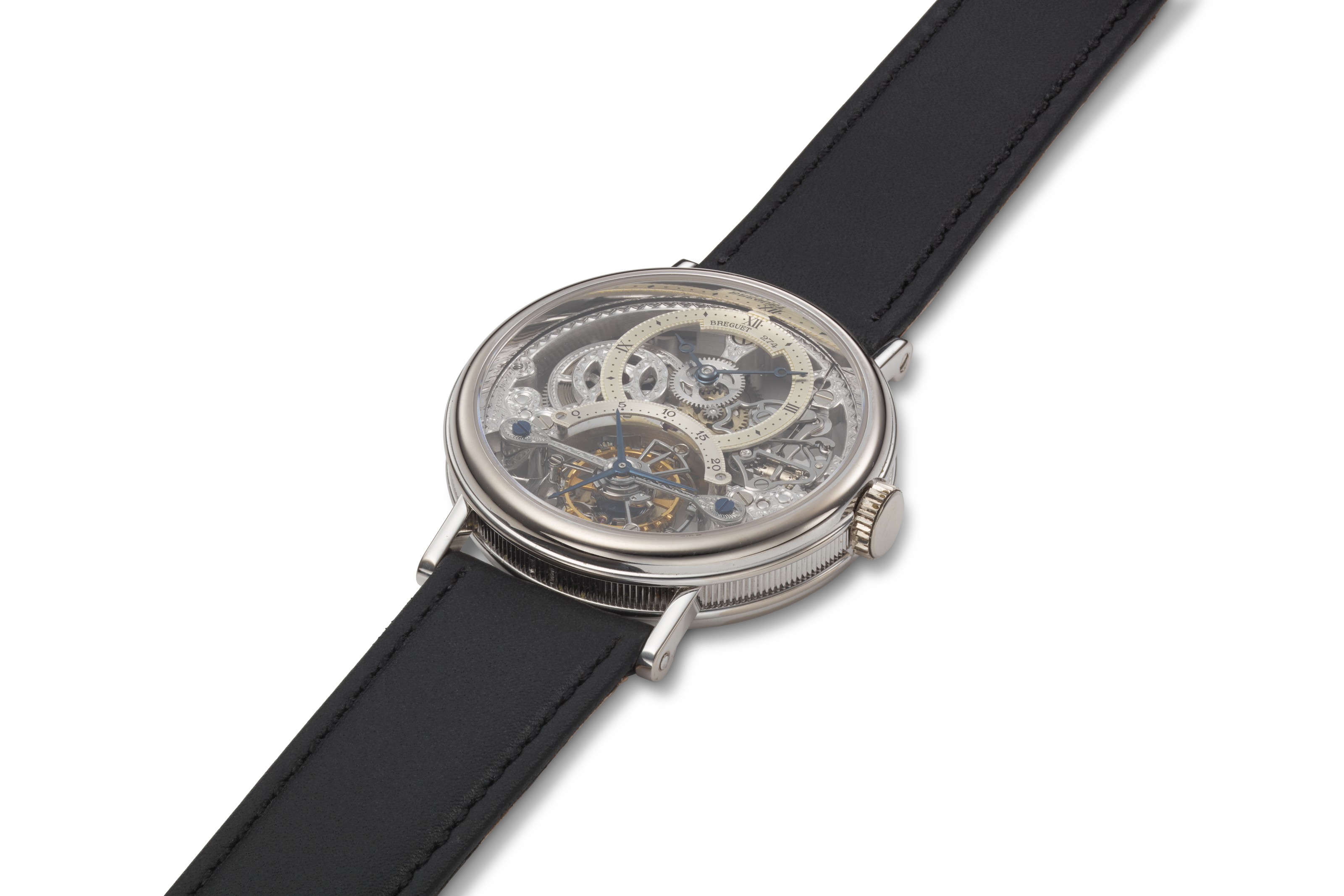 BREGUET 18K WHITE GOLD SKELETONIZED TOURBILLON REF. 3355 Christie s