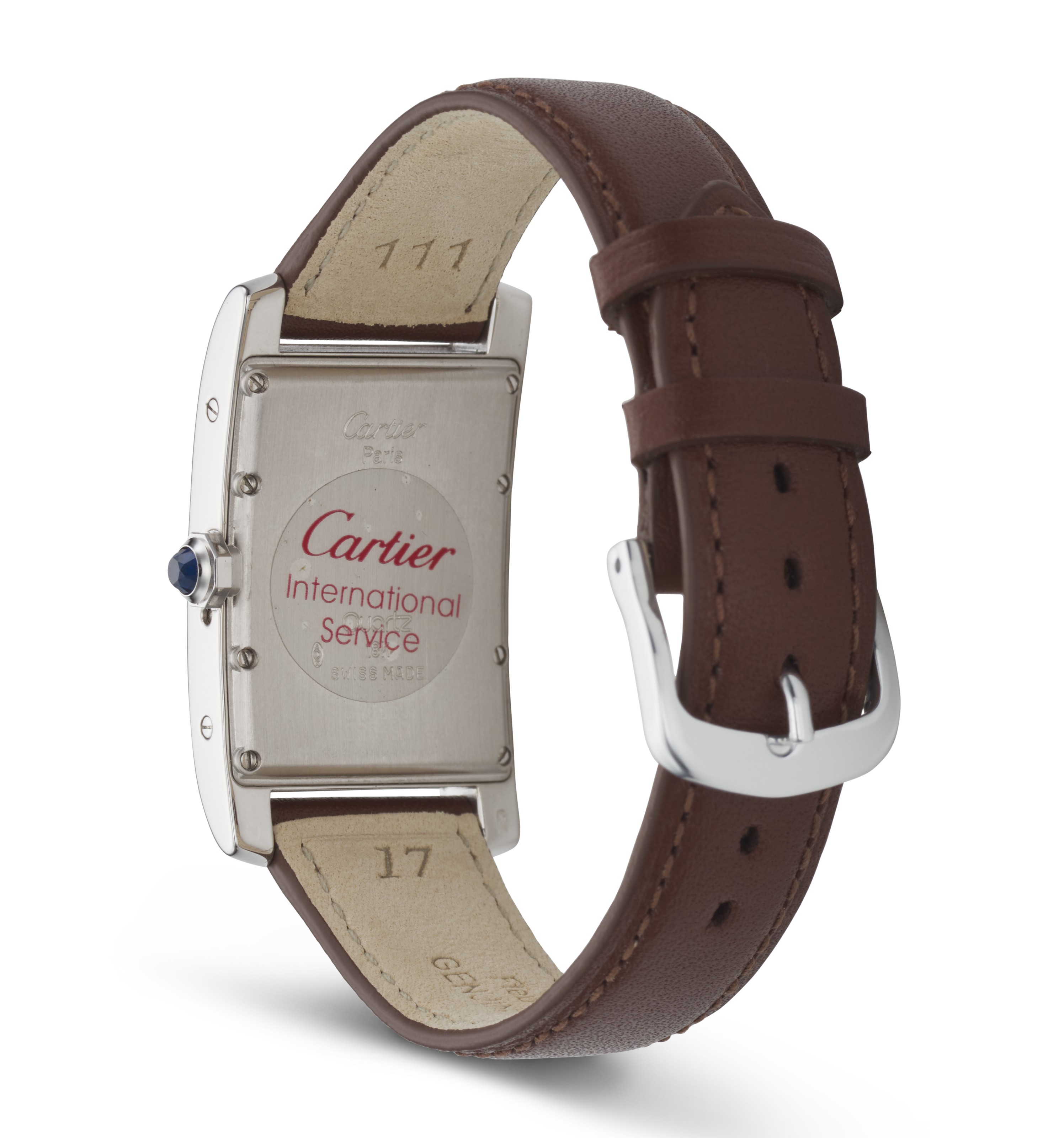 CARTIER TANK AMERICAINE 18K WHITE GOLD MOONPHASES REF. 819908 Christie s