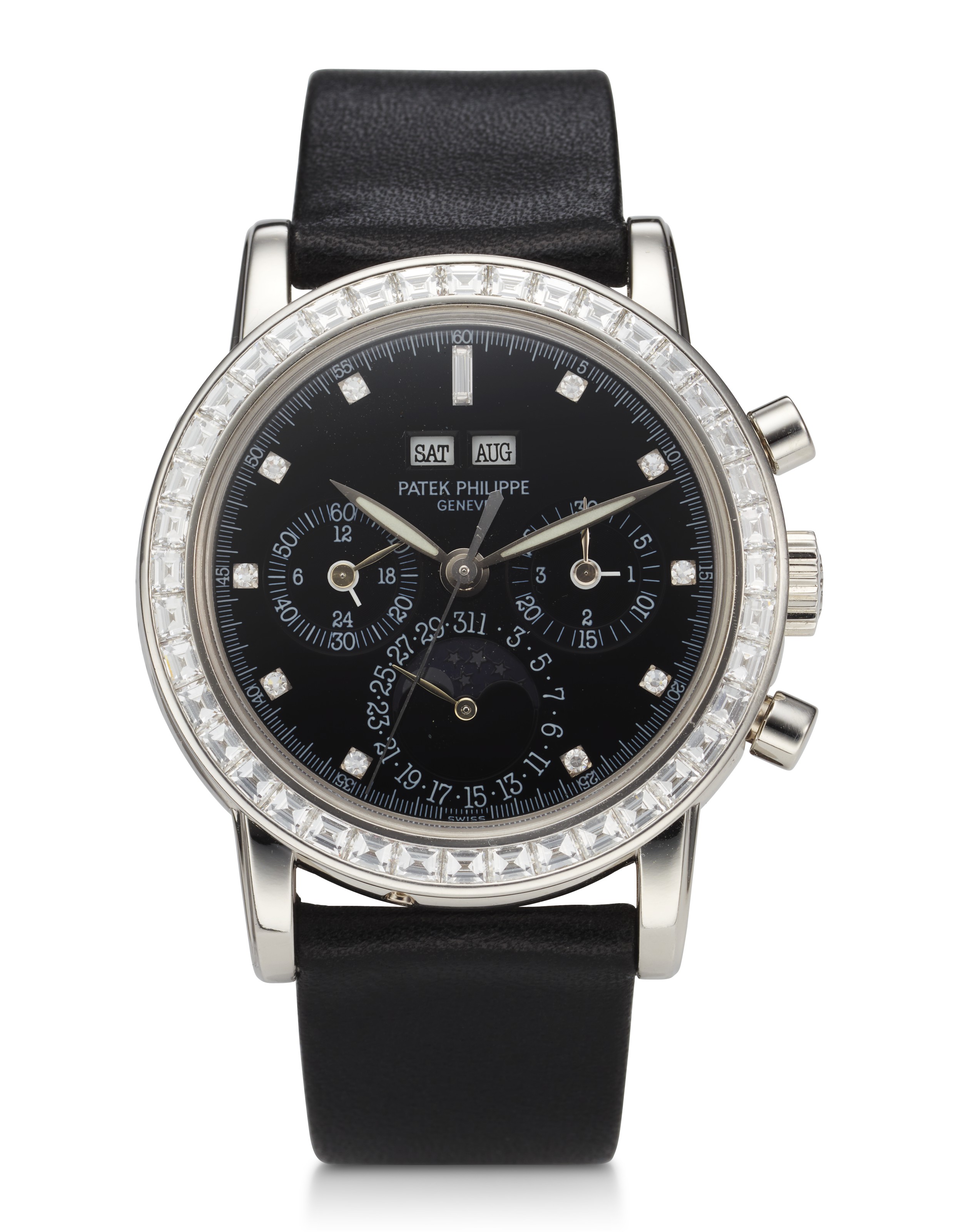 PATEK PHILIPPE, PERPETUAL CALENDAR, CHRONOGRAPH, PLATINUM