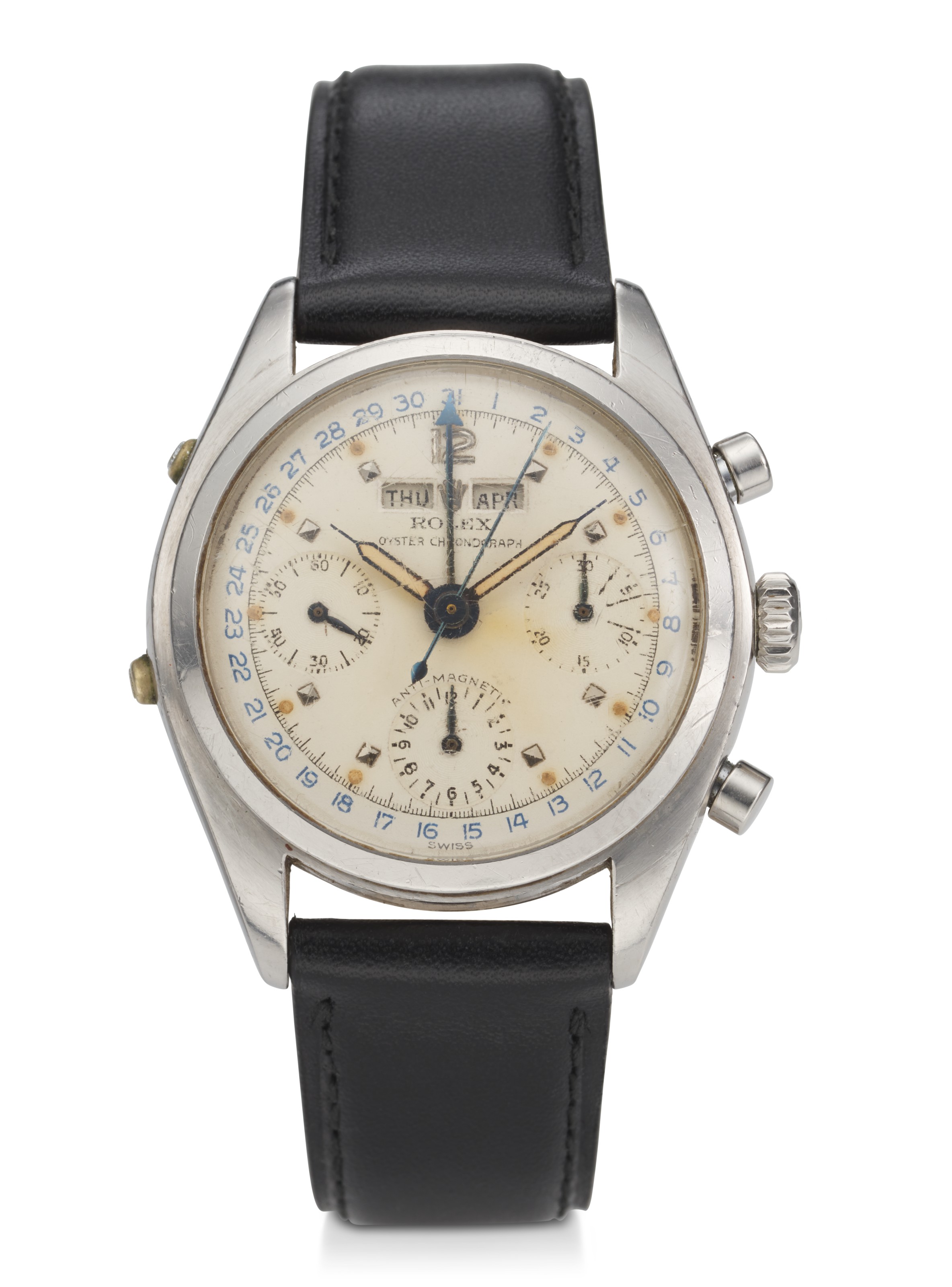 ROLEX TRIPLE CALENDAR CHRONOGRAPH STEEL REF 6036 Christie s