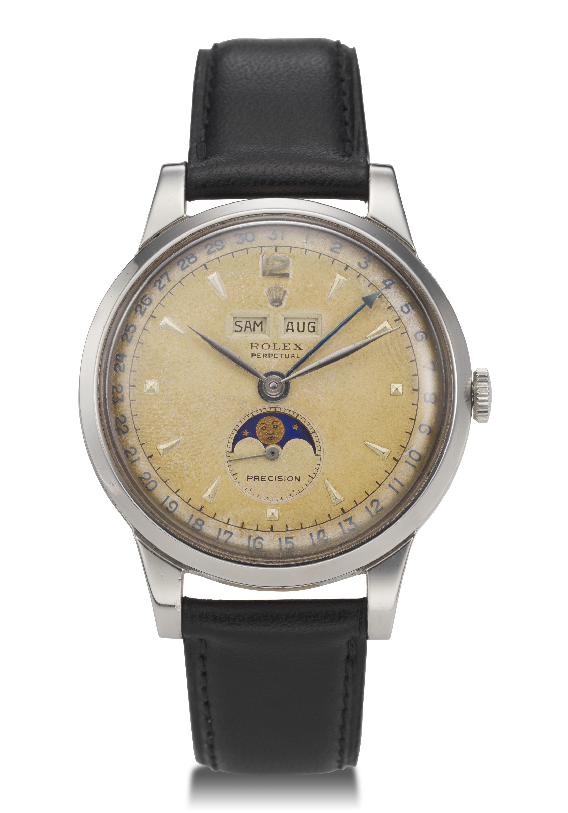 ROLEX TRIPLE CALENDAR PADALLONE STEEL REF 8171 Christie s