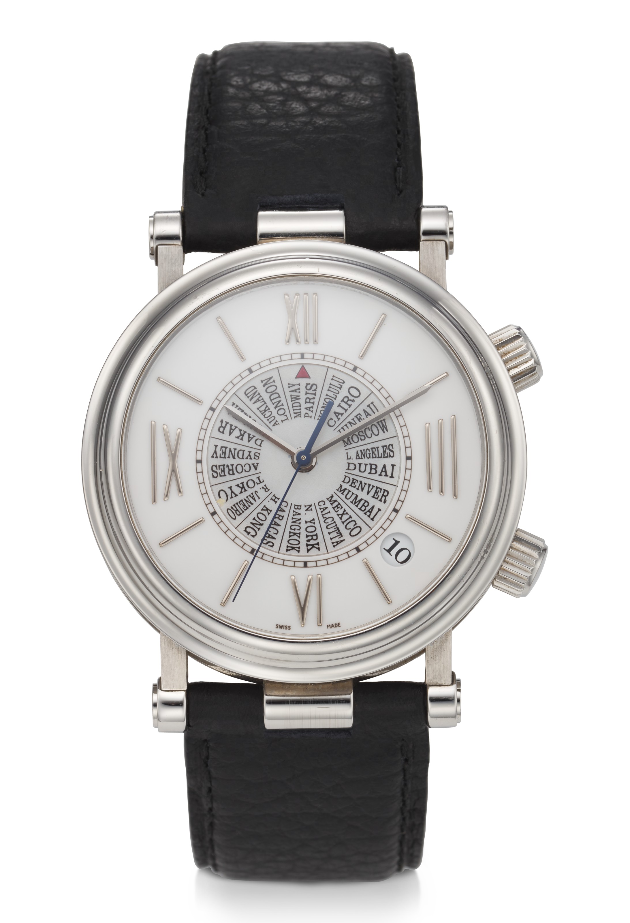 VAN CLEEF & ARPELS, MONSIEUR ARPELS, WORLD TIME, ALARM, STEEL