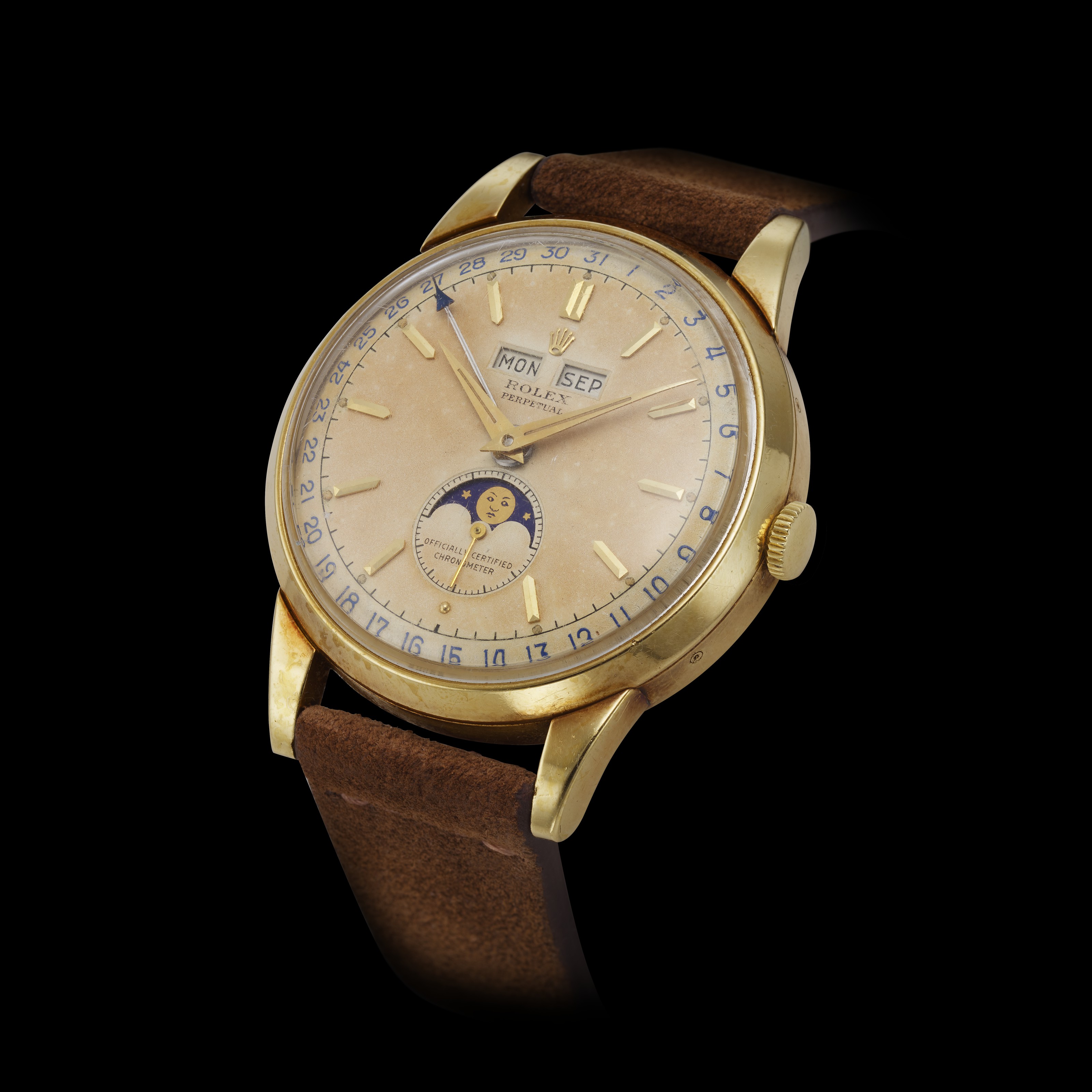 ROLEX PADELLONE 18K YELLOW GOLD TRIPLE CALENDAR REF. 8171