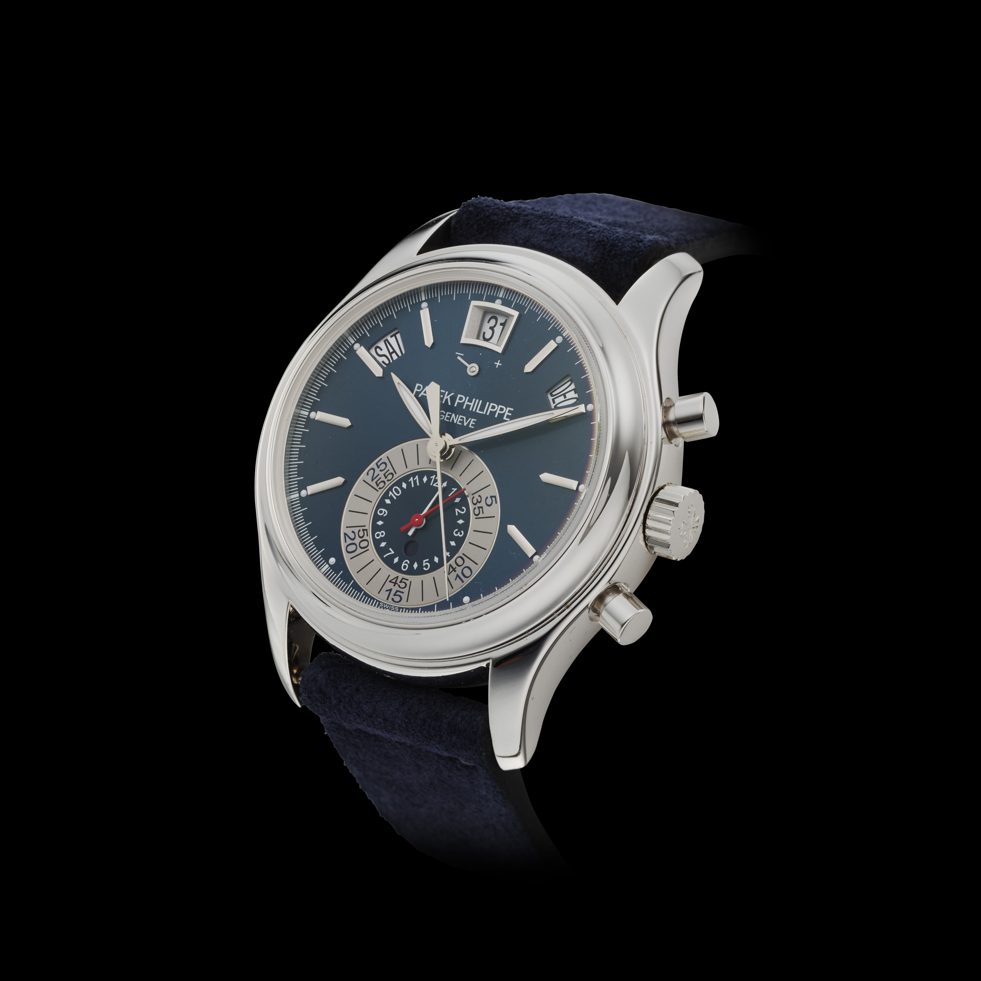 PATEK PHILIPPE, ANNUAL CALENDAR, FLYBACK CHRONOGRAPH, PLATINUM, REF. 5960P, Christie’s