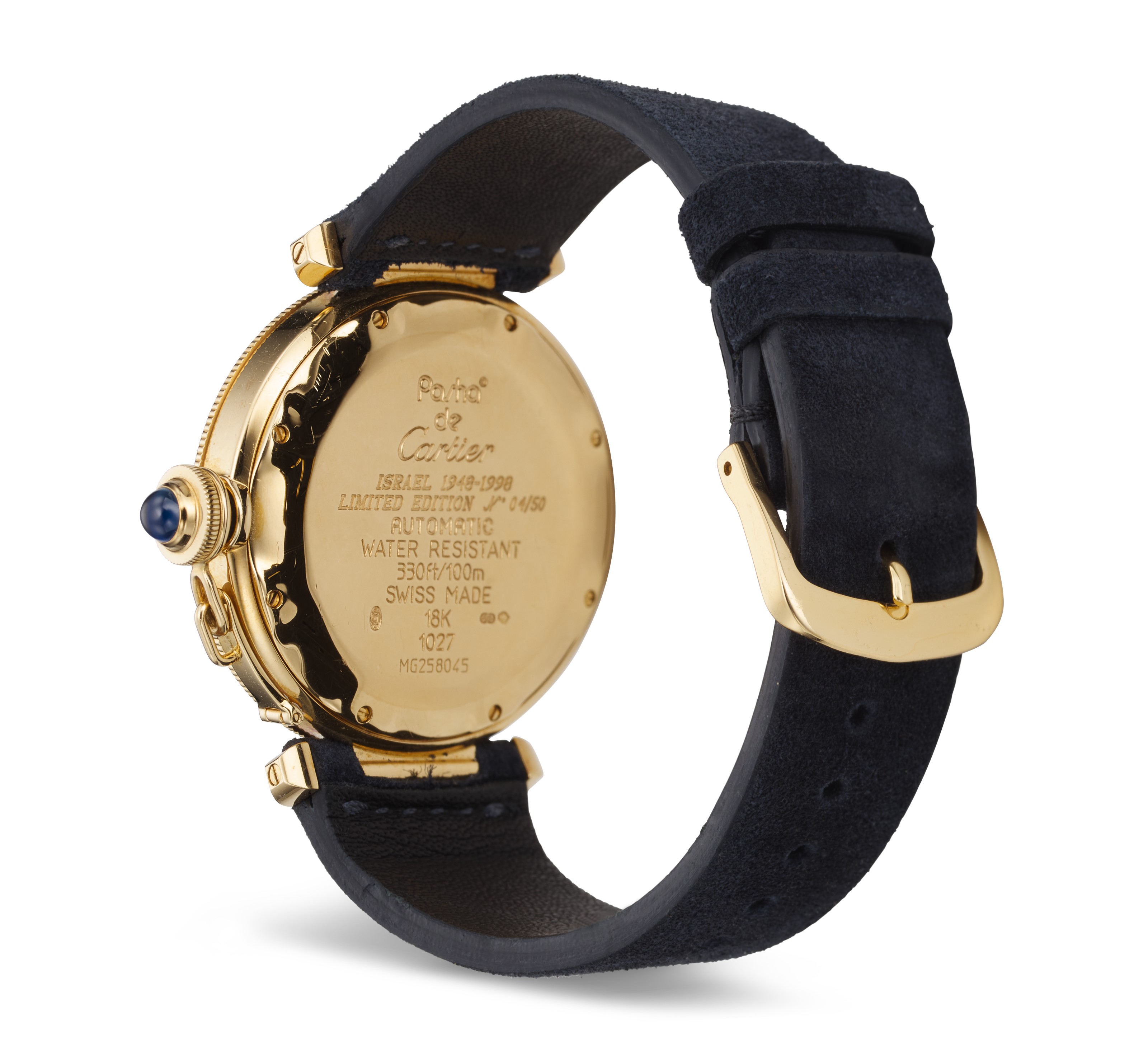 CARTIER, PASHA DE CARTIER, 18K YELLOW GOLD, ISRAEL 1948-1998