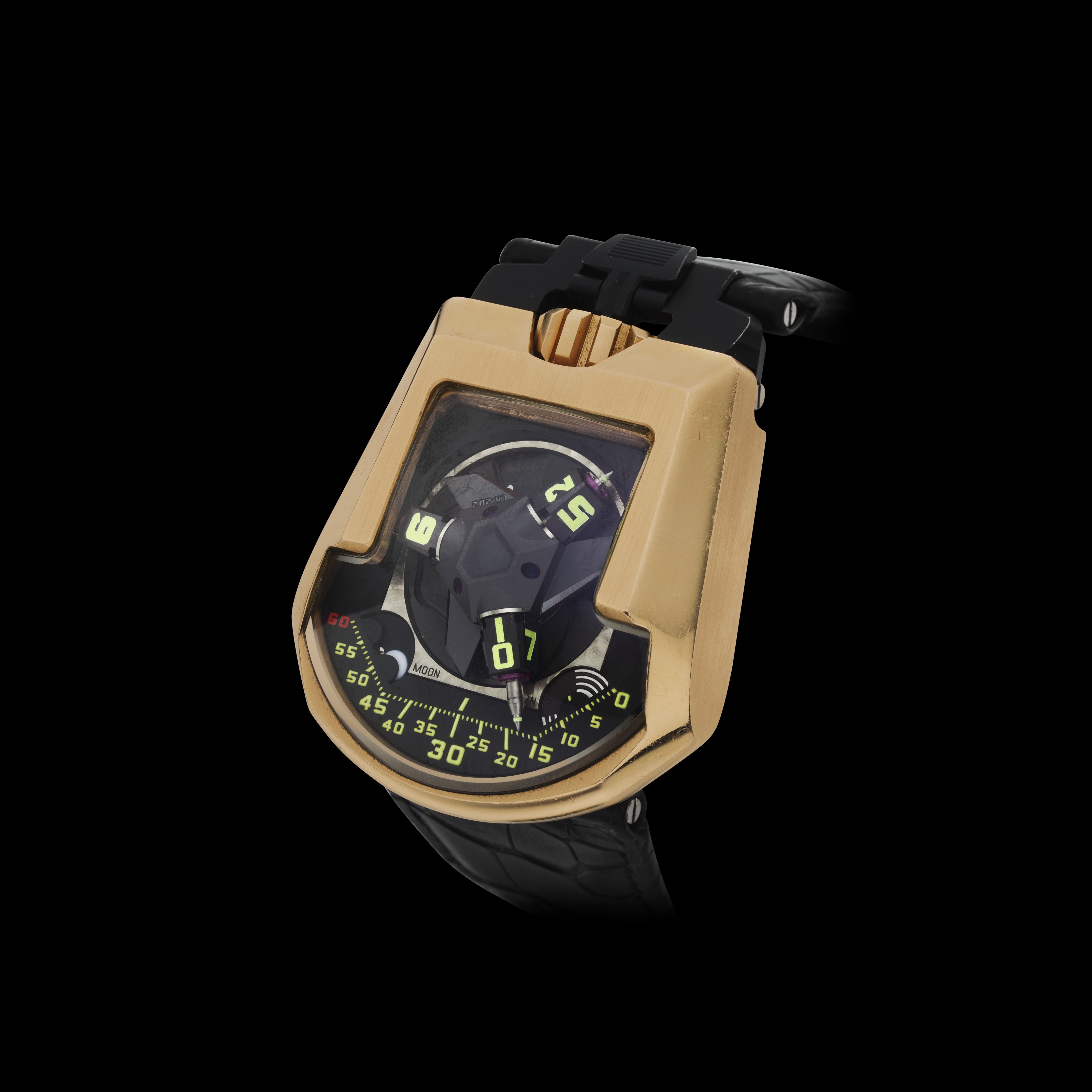 URWERK UR 202 TURBINE AUTOMATIC 18K ROSE GOLD AND TITANIUM
