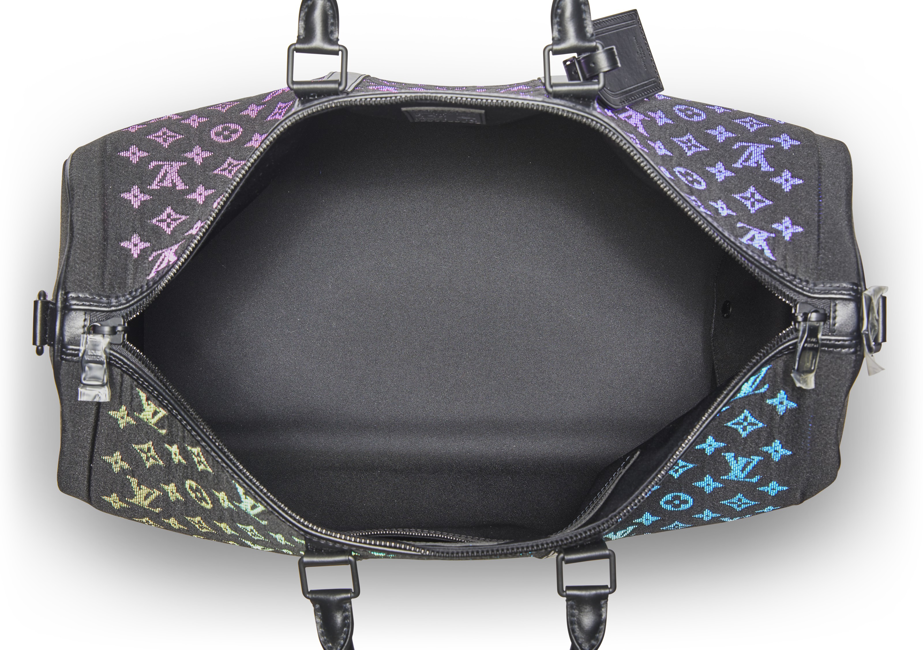 A LIMITED EDITION BLACK LIGHT UP KEEPALL BANDOULIÈRE 50, LOUIS