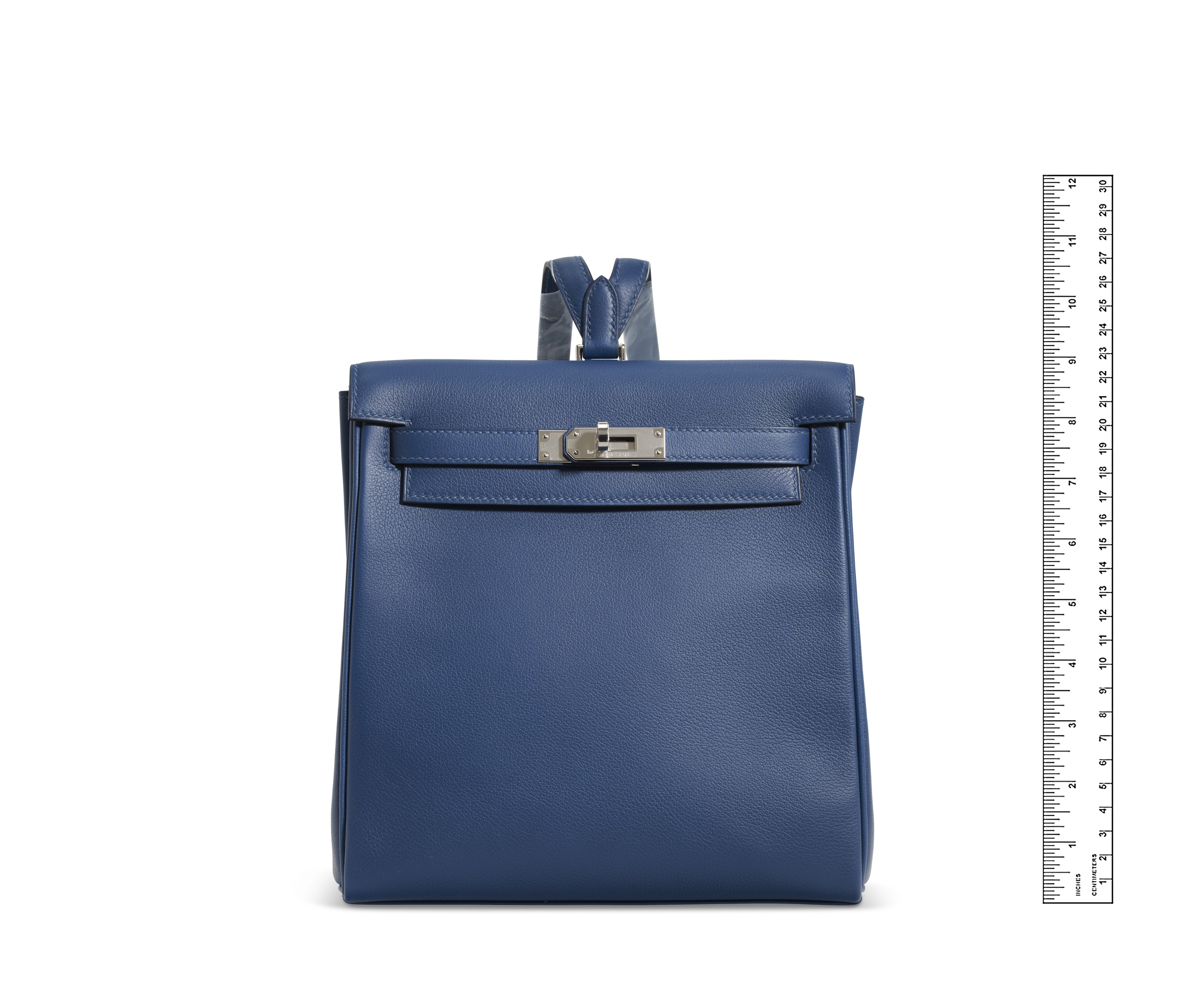 A DEEP BLEU EVERCOLOR LEATHER KELLY ADO II WITH PALLADIUM HARDWARE