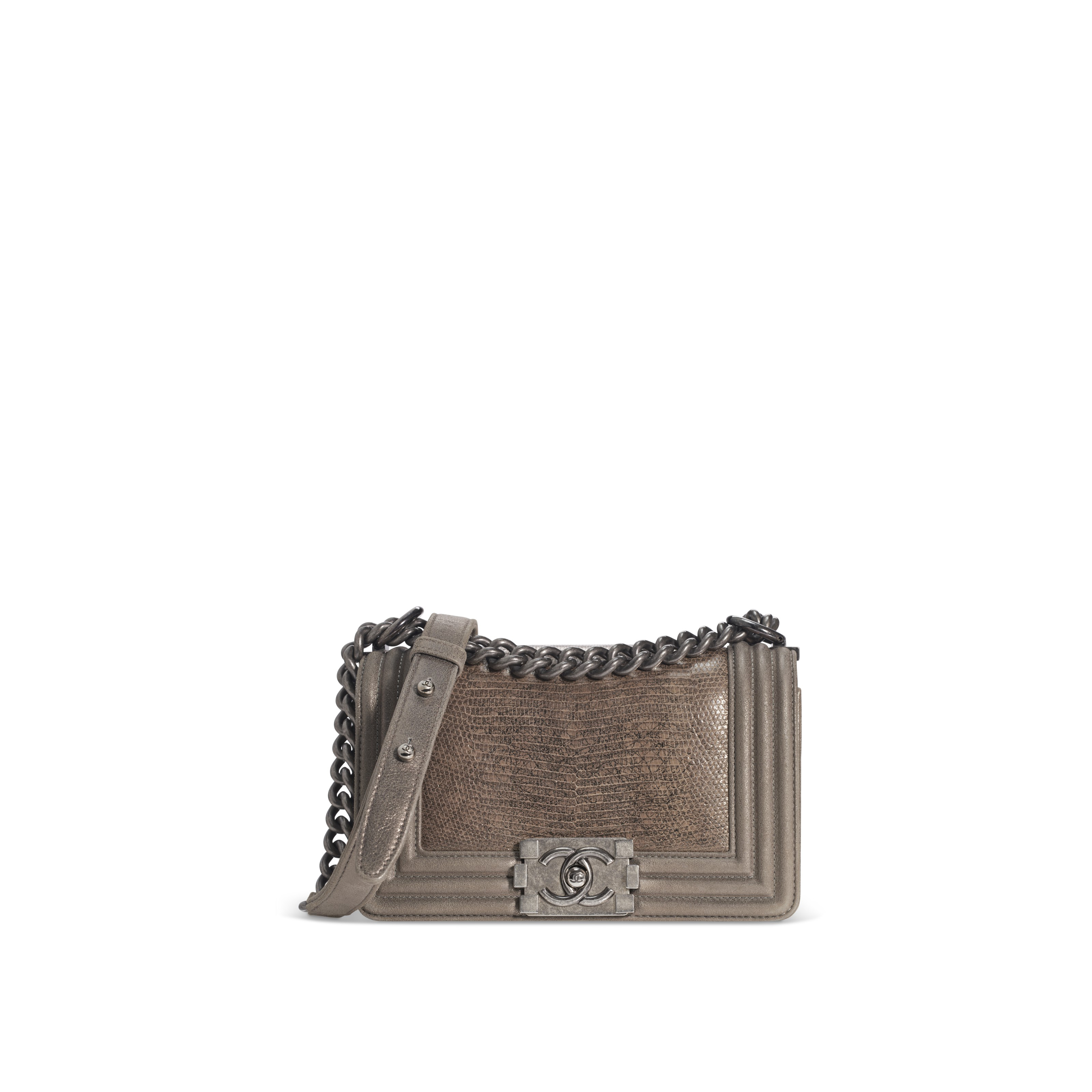 Chanel lizard boy bag sale