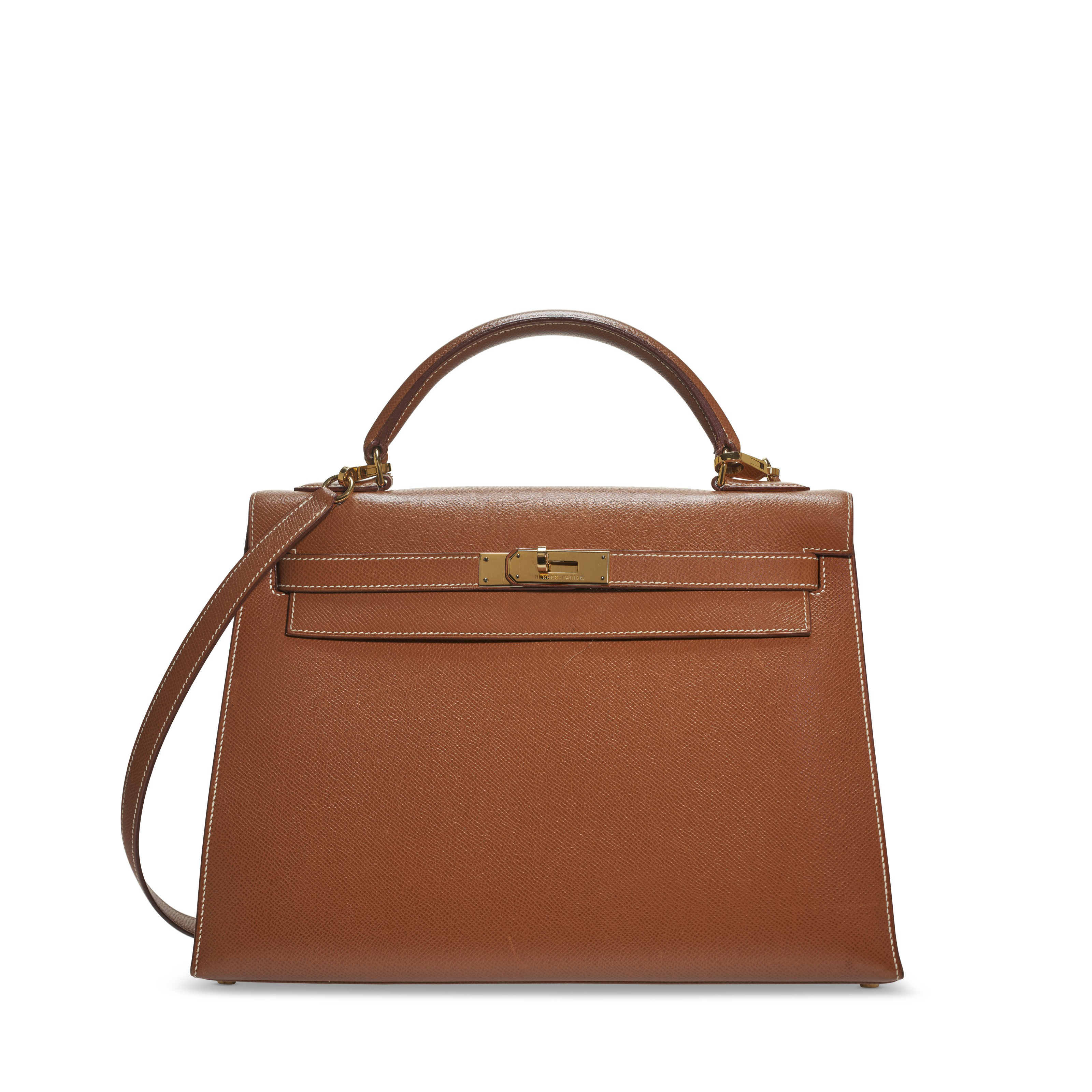 A 40CM VACHE NATURELLE LEATHER WHITEBUS BAG, HERMÈS, 2000