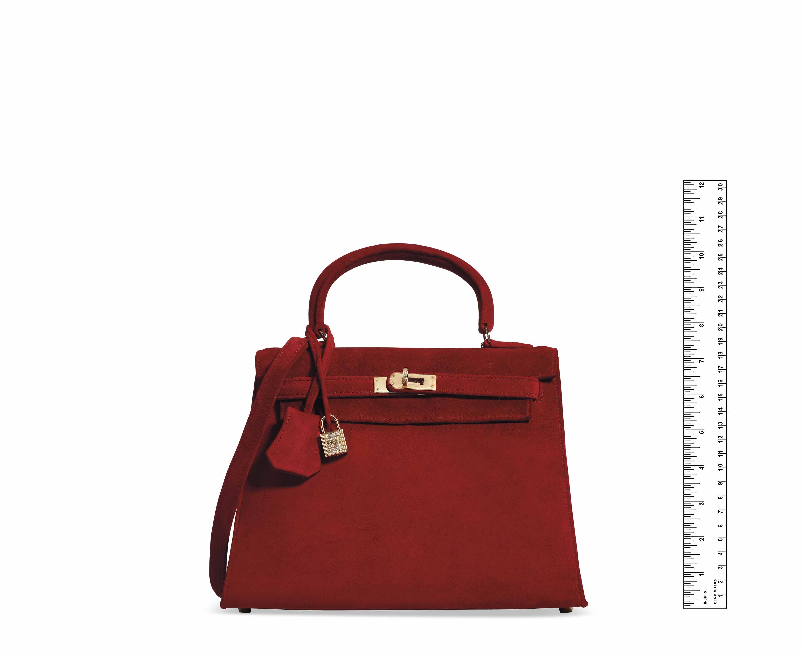 A RARE, ROUGE VIF VEAU DOBLIS SELLIER KELLY 25 WITH 18K GOLD \u0026 DIAMOND  HARDWARE, HERMÈS, 2000 | Christie's