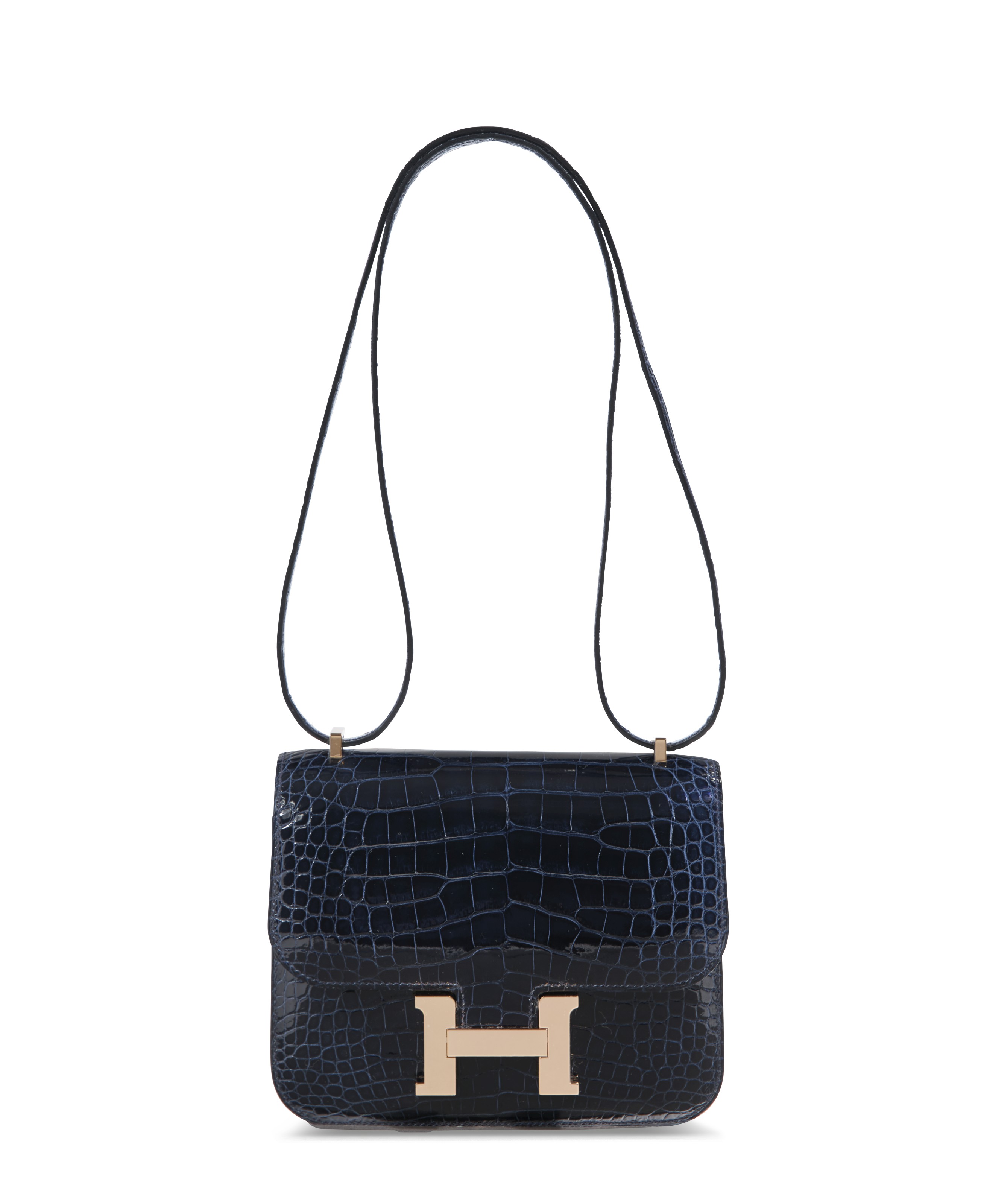 Hermes Constance 24 Blue: Alligator Handbag