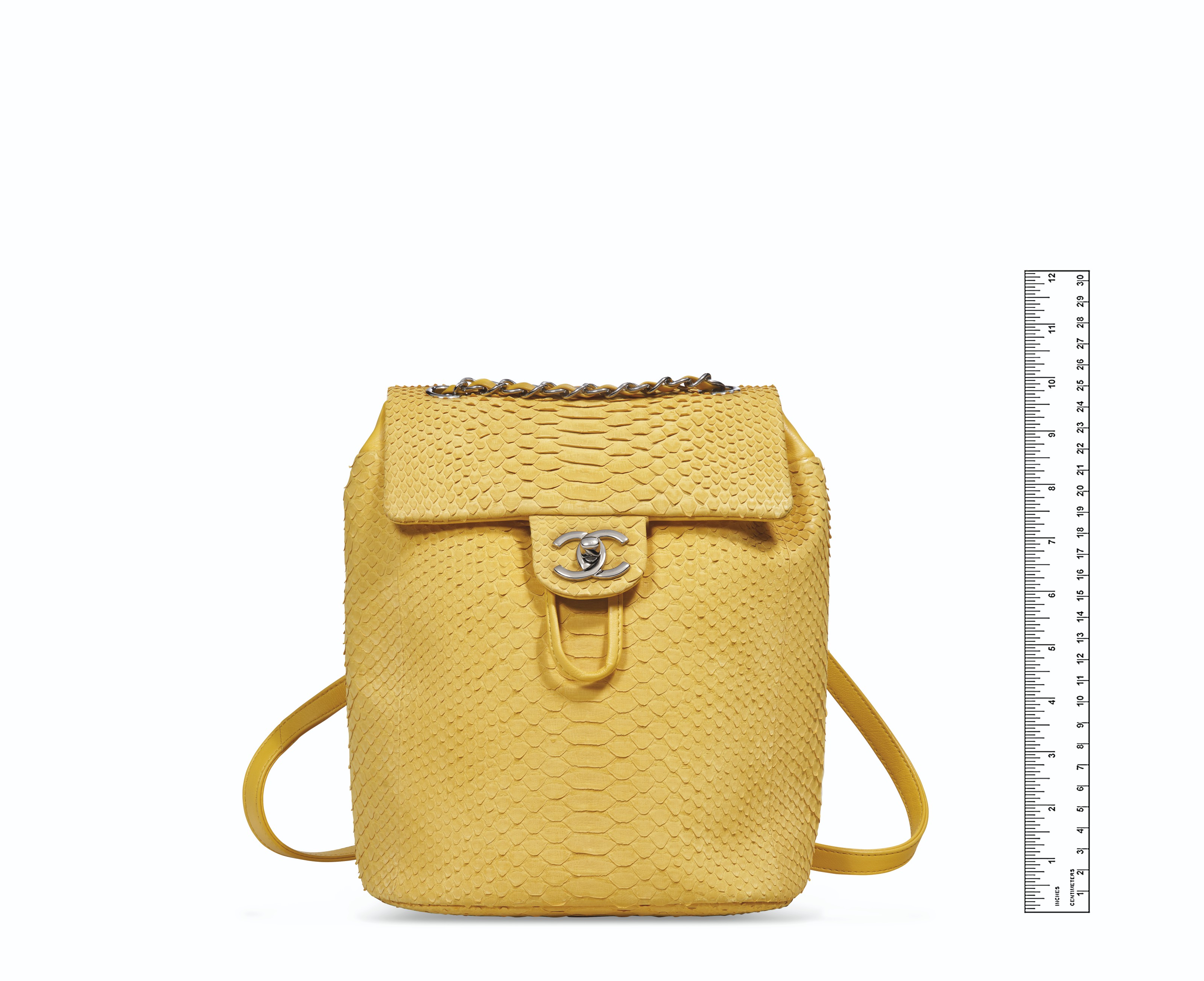 chanel yellow backpack