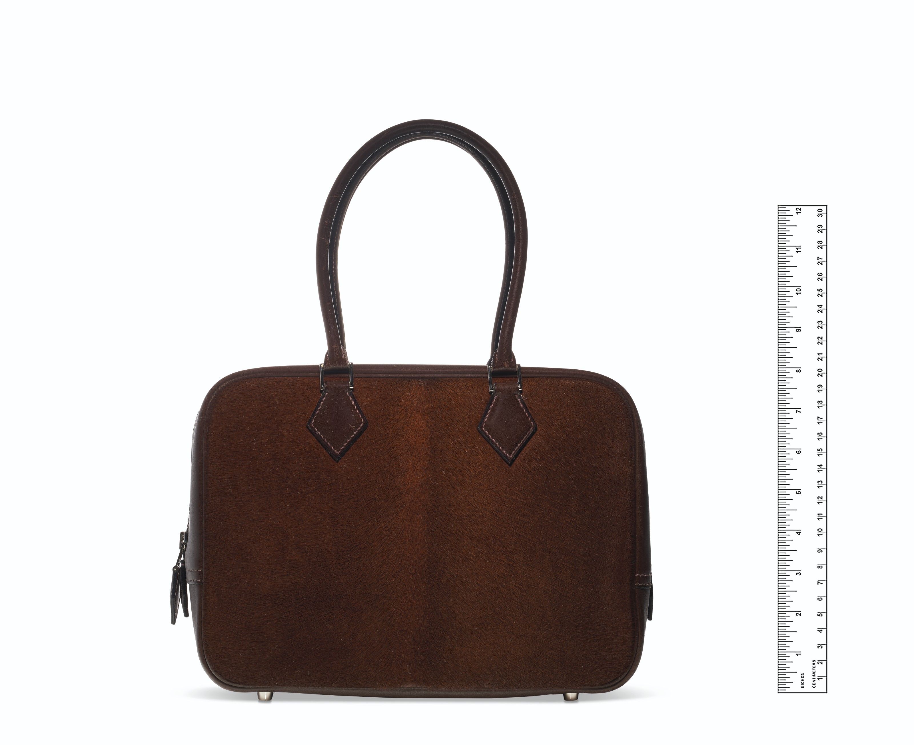 A LIMITED EDITION ÉBÈNE SWIFT LEATHER & PONYHAIR TROIKA PLUME 28