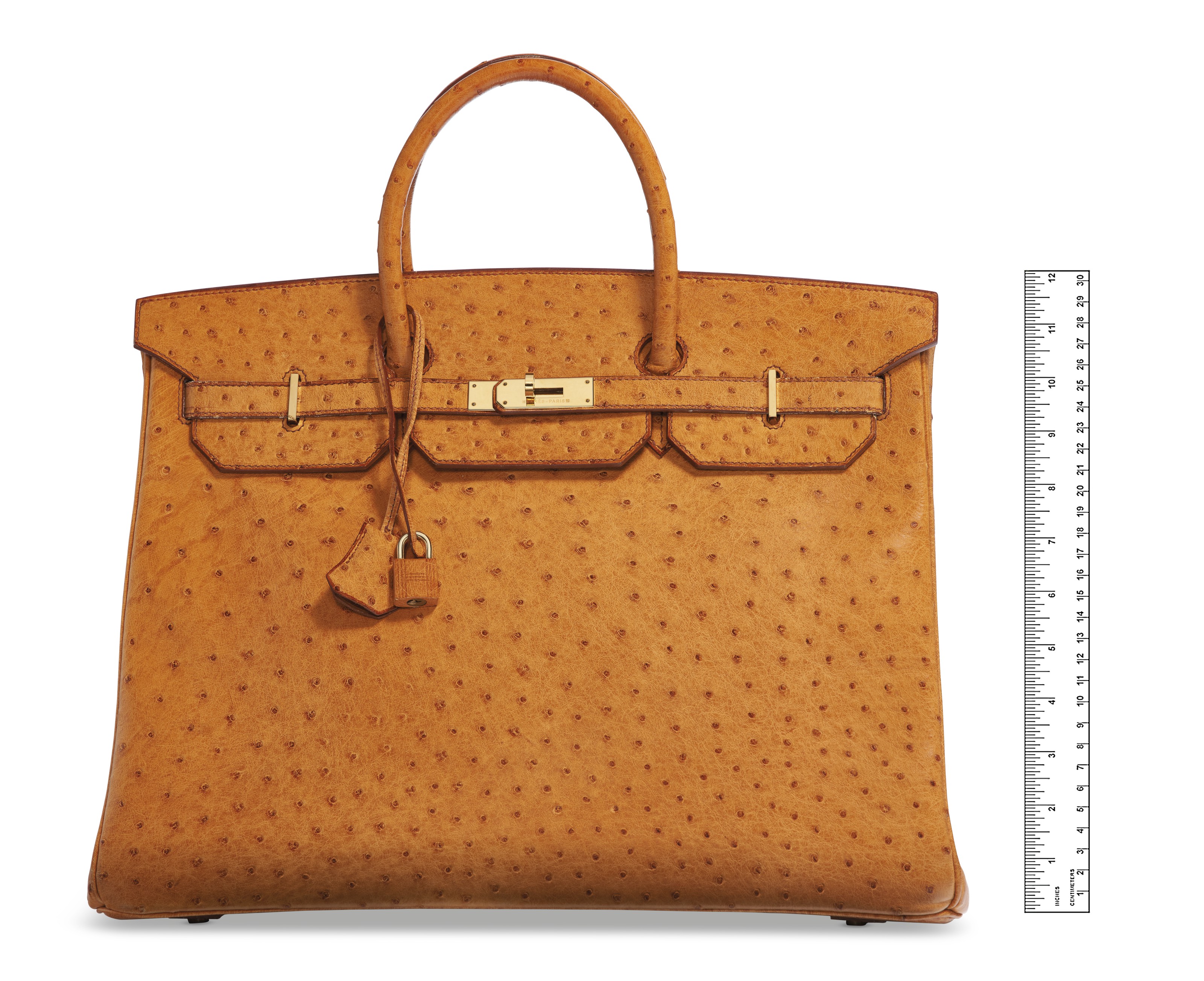 高級感 A 1995 HERMÈS, HARDWARE, GOLD WITH 40 BIRKIN OSTRICH COGNAC パンツ
