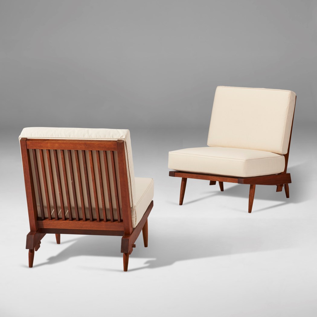 NAKASHIMA (19051990), PAIR OF 'CUSHION' CHAIRS, 1961 Christie's