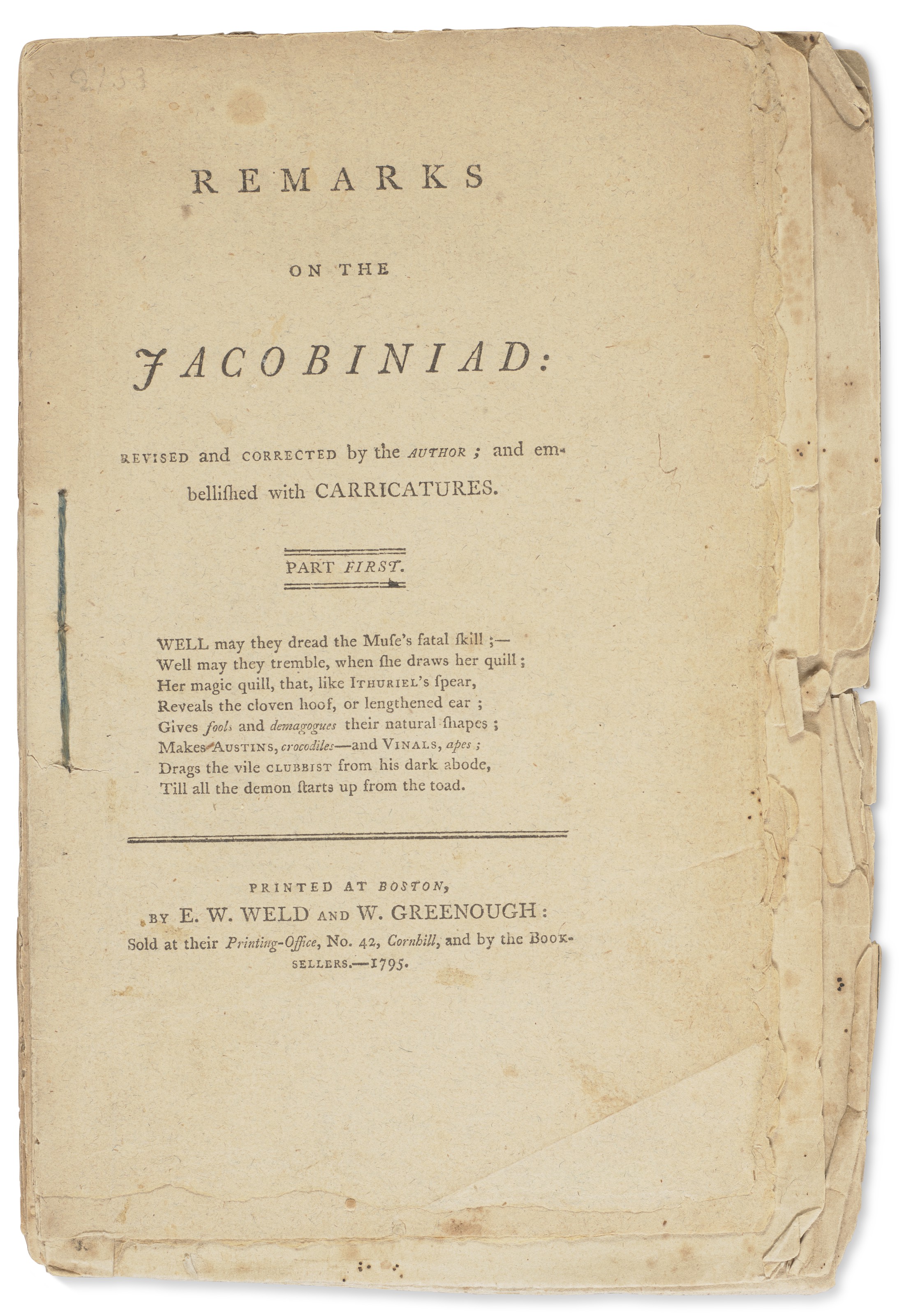 Possibly the earliest illustrated American political pamphlet John S