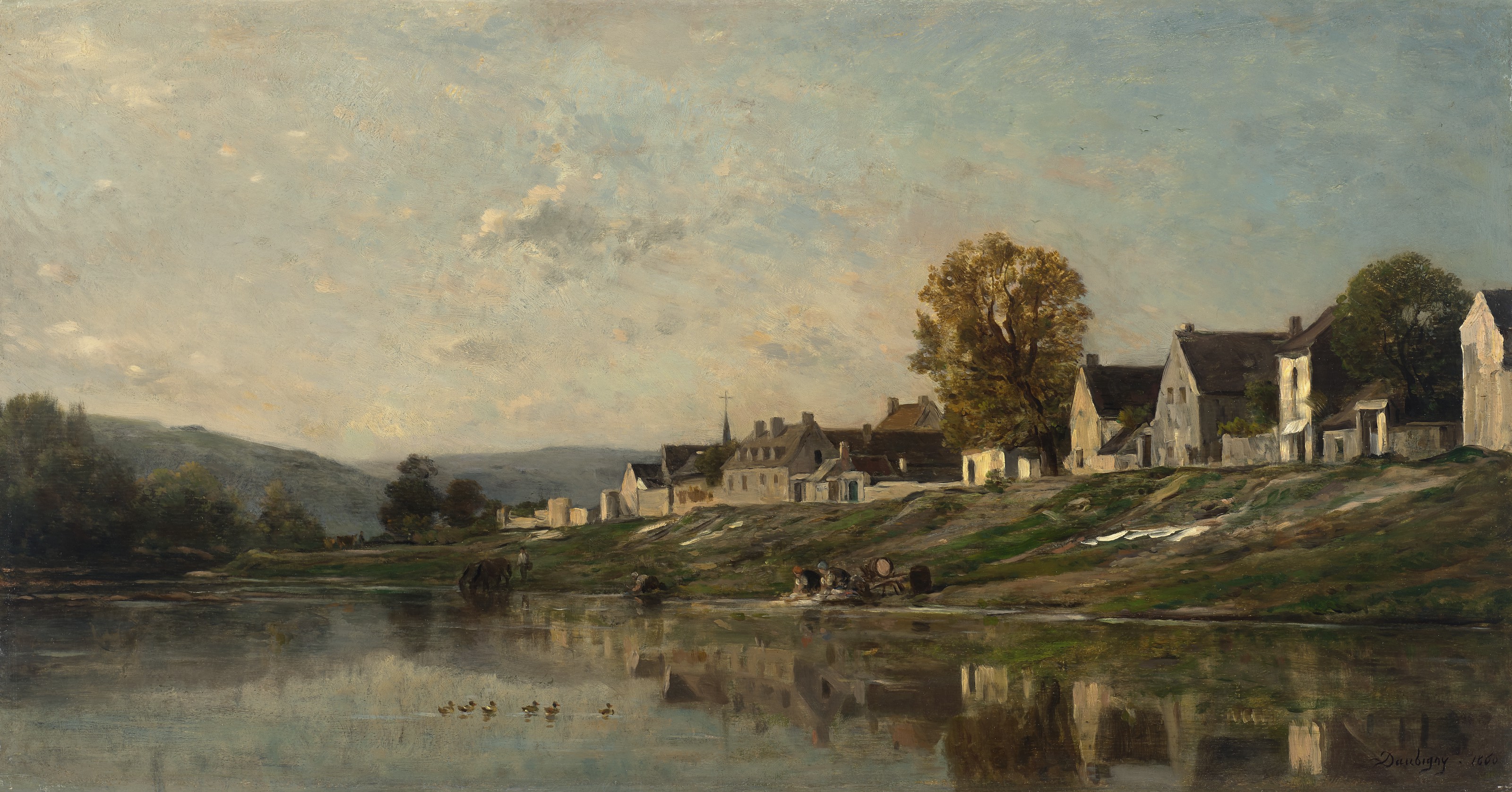CHARLES-FRANÇOIS DAUBIGNY (FRENCH, 1817-1878), Les Laveuses au