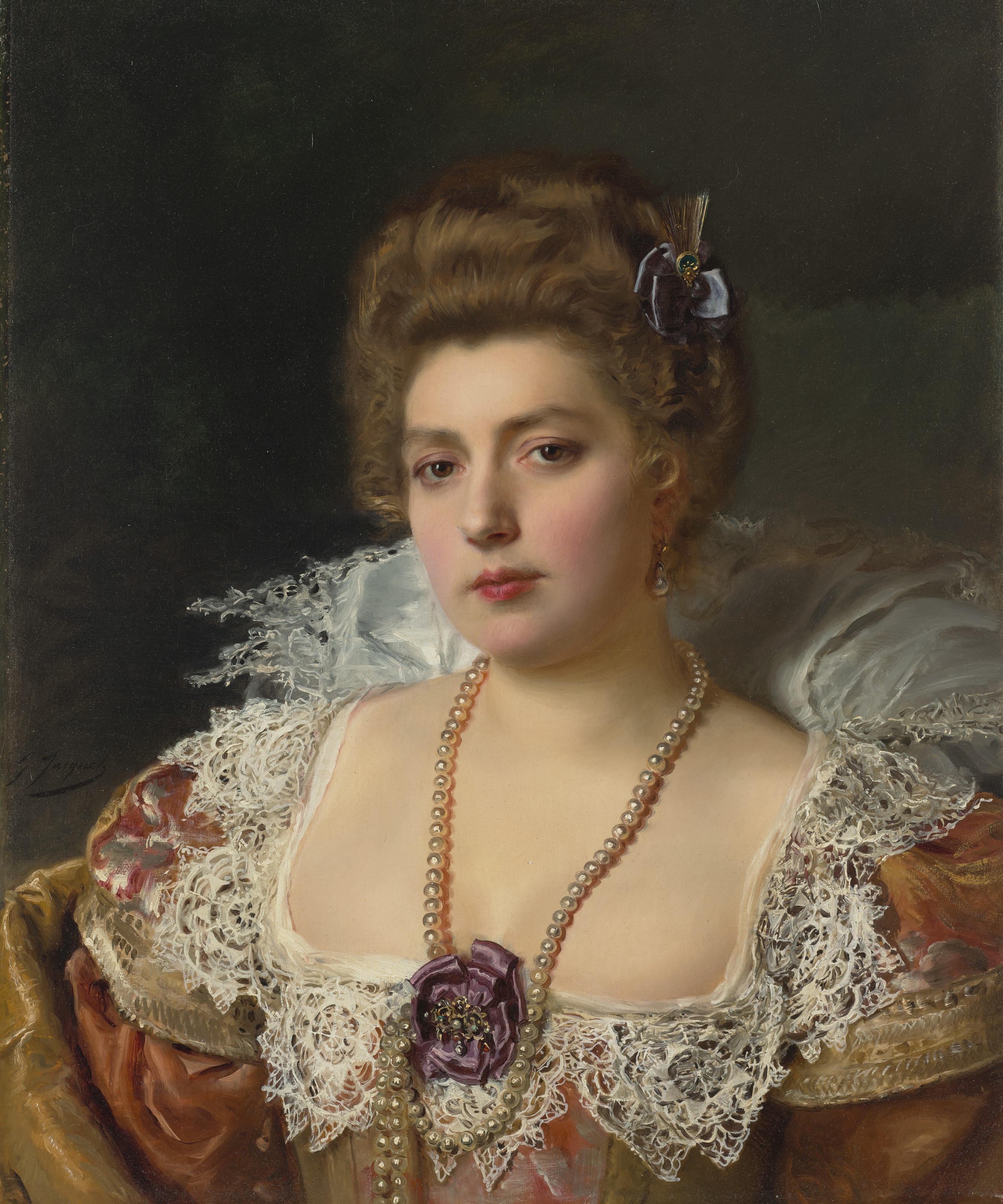 Catalog image of Portrait d'une femme portant des perles