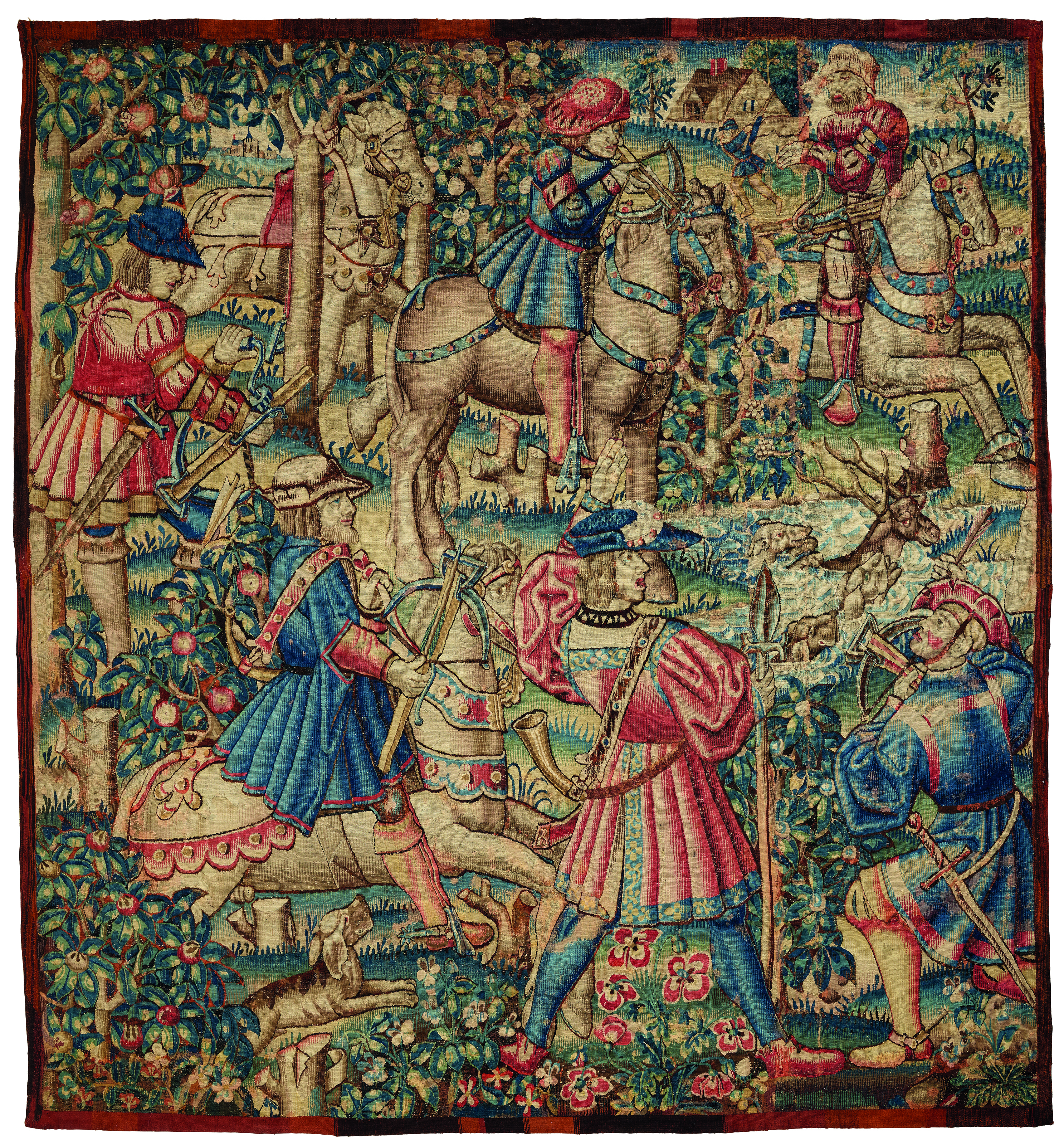 FRANCO-FLEMISH, CIRCA 1500-1530, SOME LATER RESTORATION AND REWEAVING