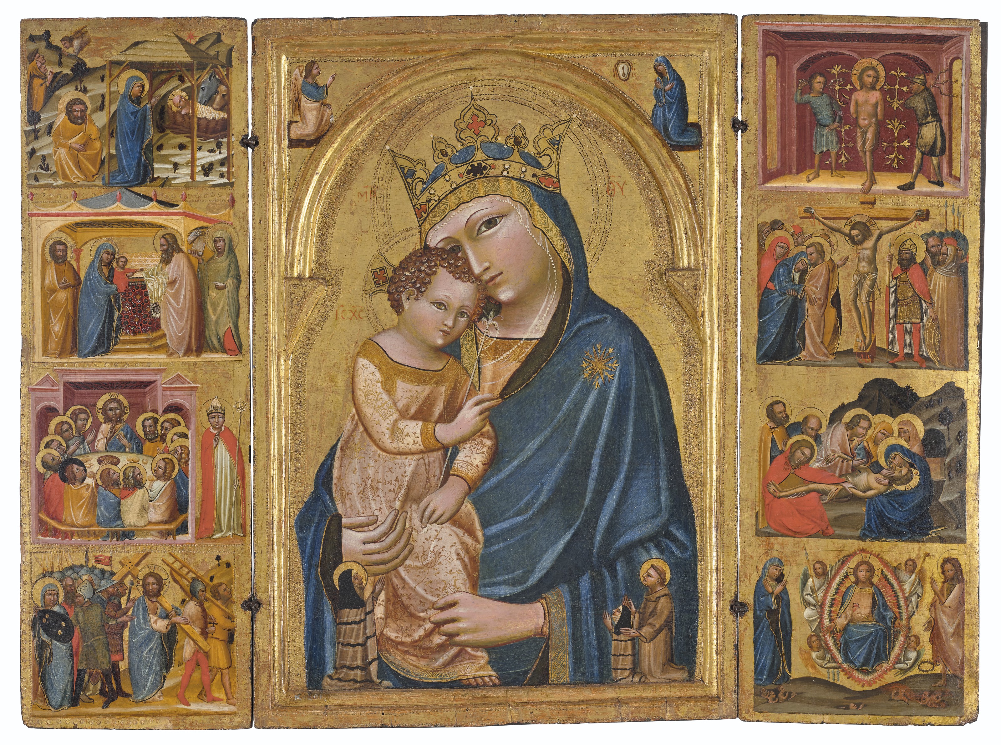 Master of the Wallraf Triptych, The Wallraf Triptych, sold for $990,000 on 14 October 2021 at Christie's in New York