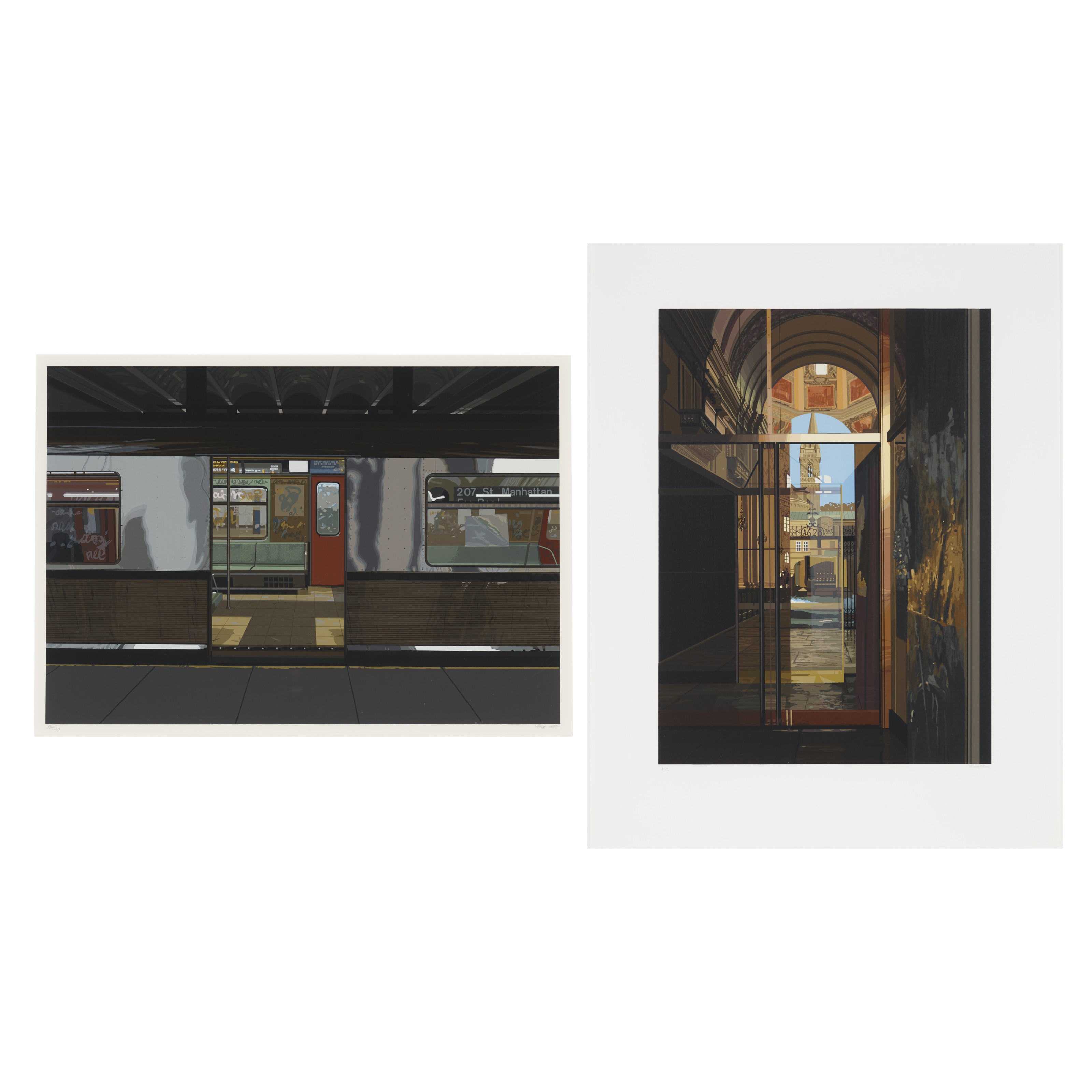 RICHARD ESTES (B. 1932), Two prints by the artist Christie’s