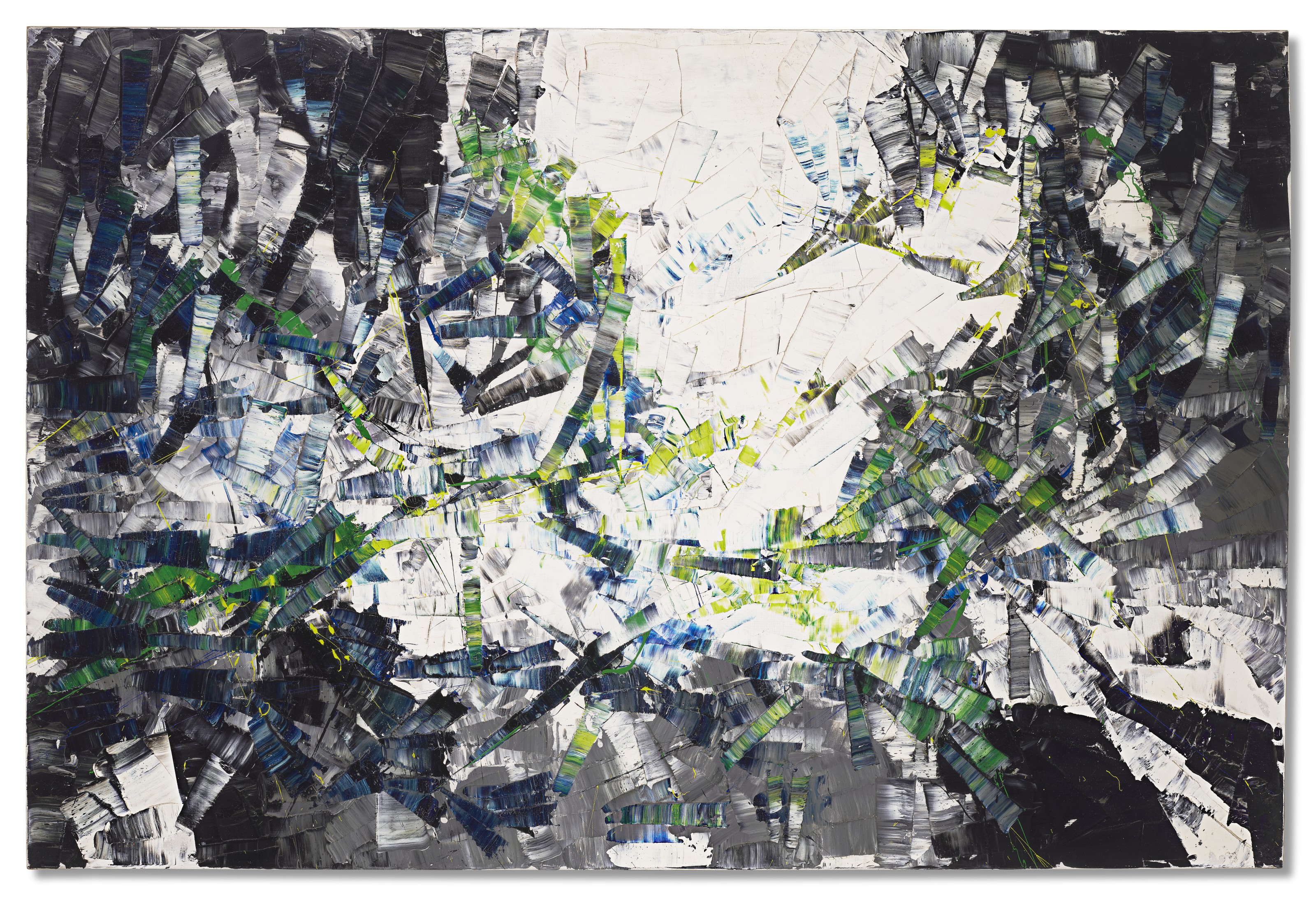 MONET 　JEAN-PAUL CRESPELLE Jean Paul Riopelle abstract canvas sells for a record