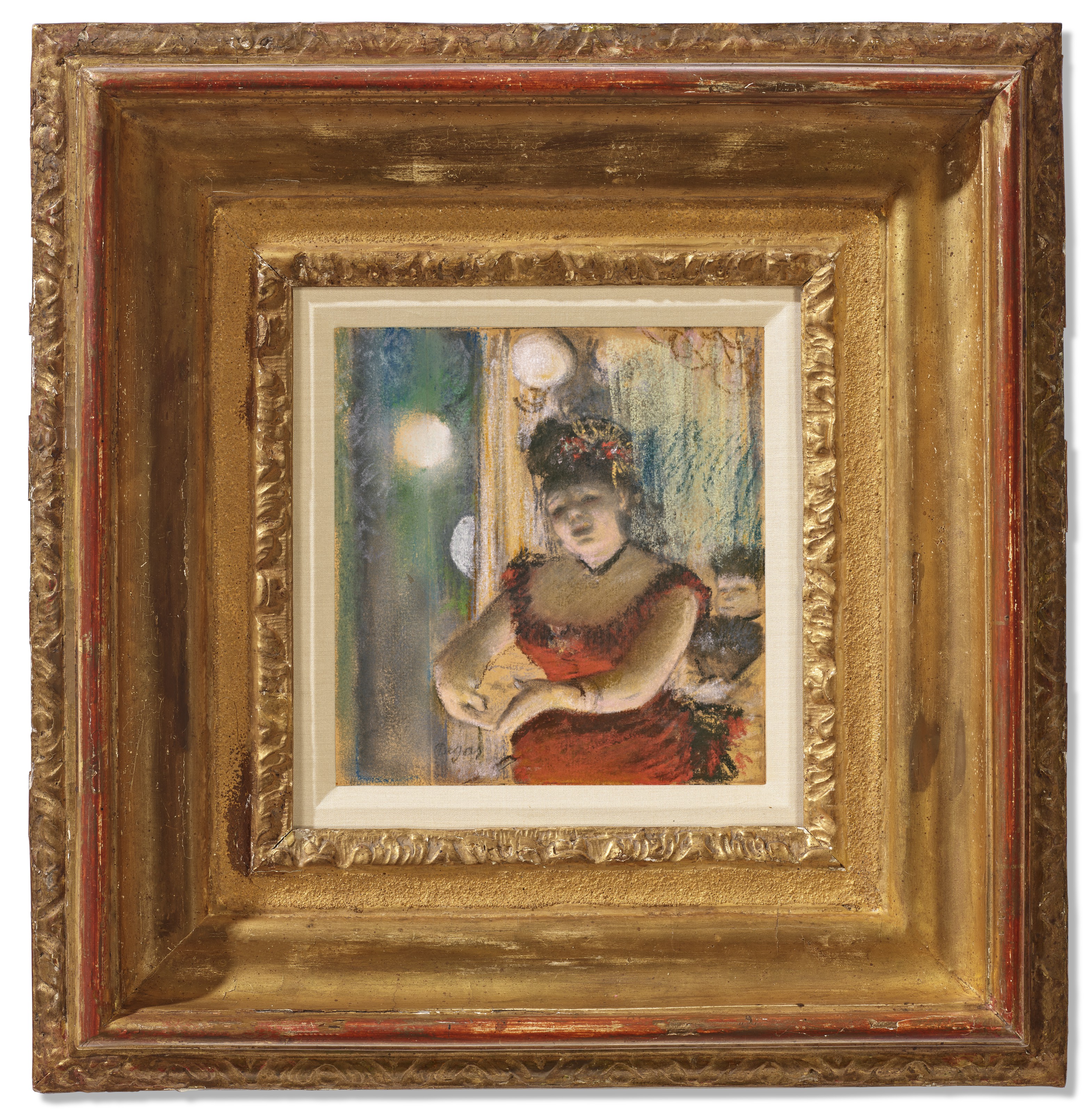 人物画　絵画　 「la chanteuse」 EDGAR DEGAS (1834-1917), Chanteuse de café concert | Christie's