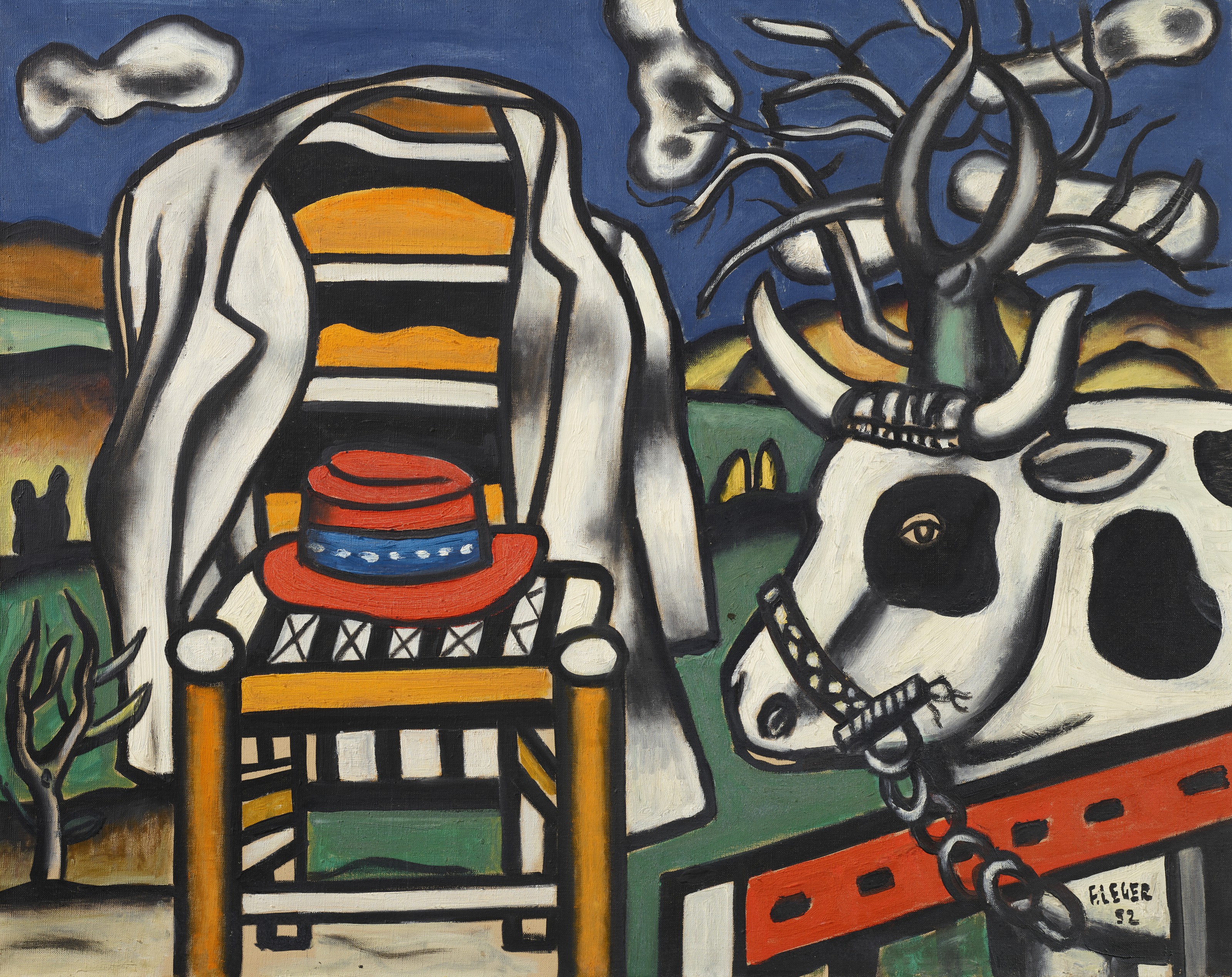 FERNAND LÉGER (1881-1955), Une vache et un chapeau rouge | Christie's