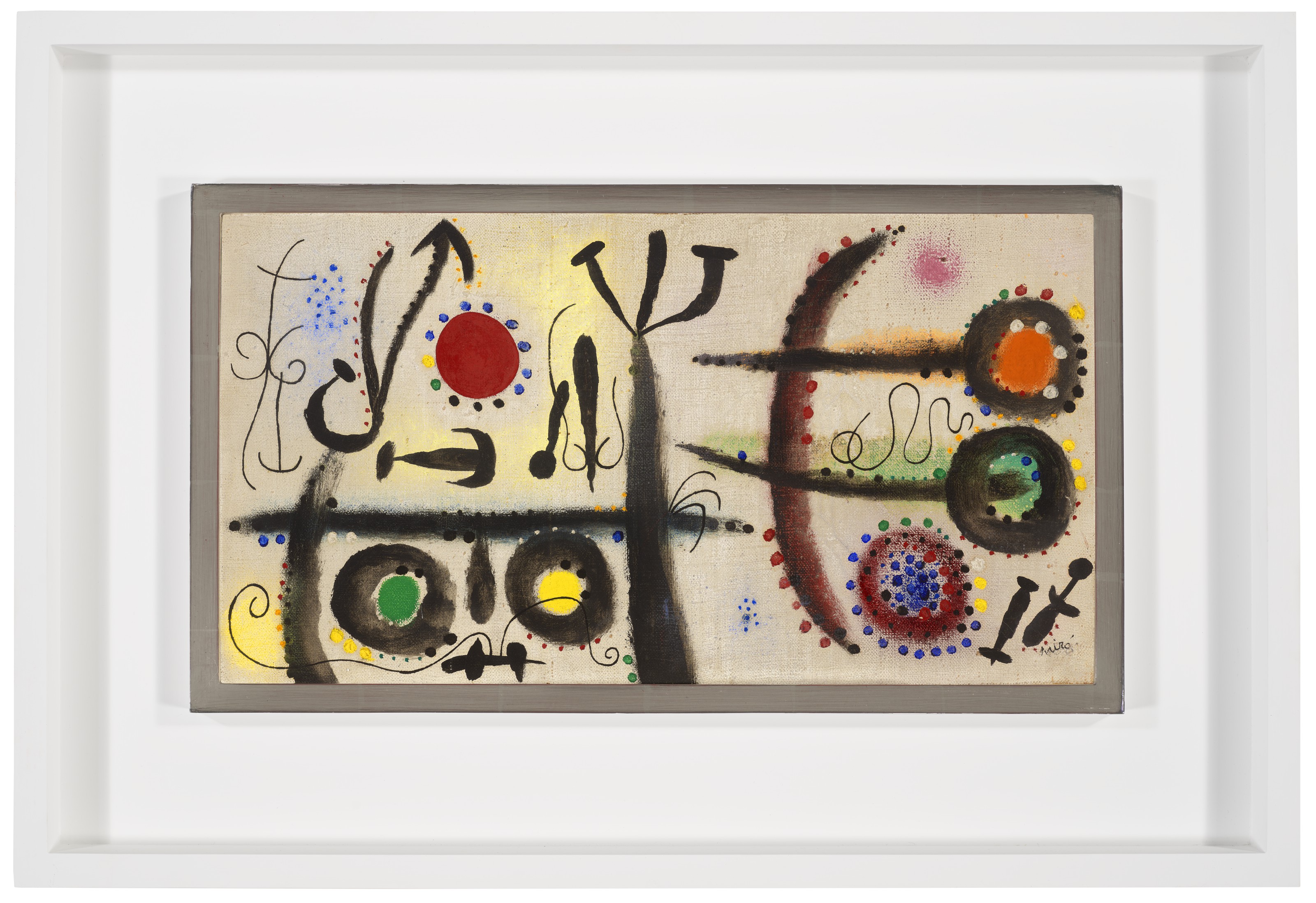 JOAN MIRÓ (1893-1983), Le serpent glisse vers l'azur parsemé de