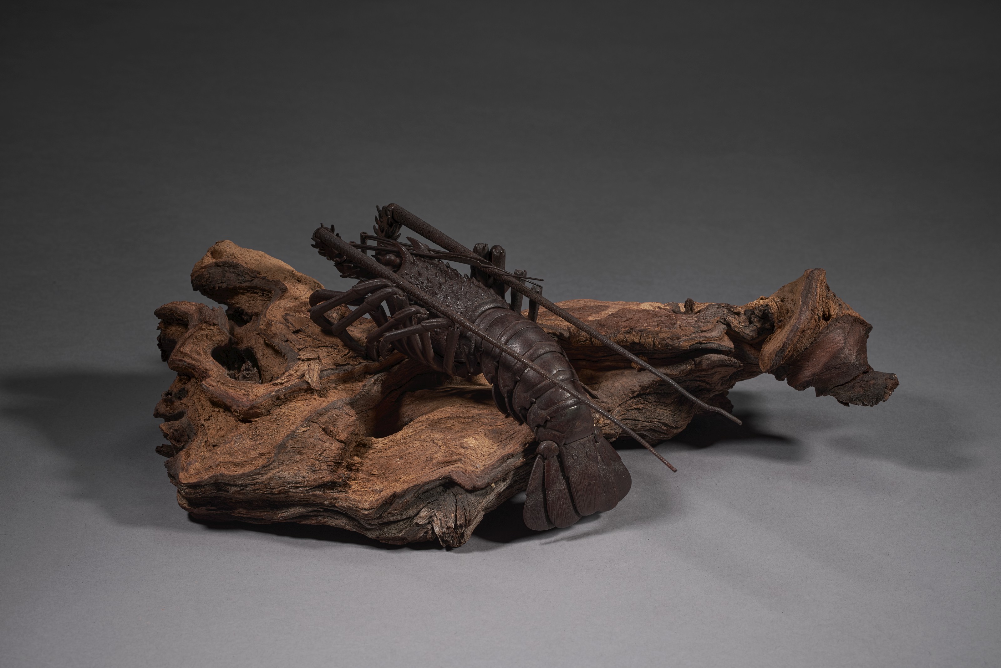 A COPPER ARTICULATED MODEL OF A LOBSTER, 20TH CENTURY
