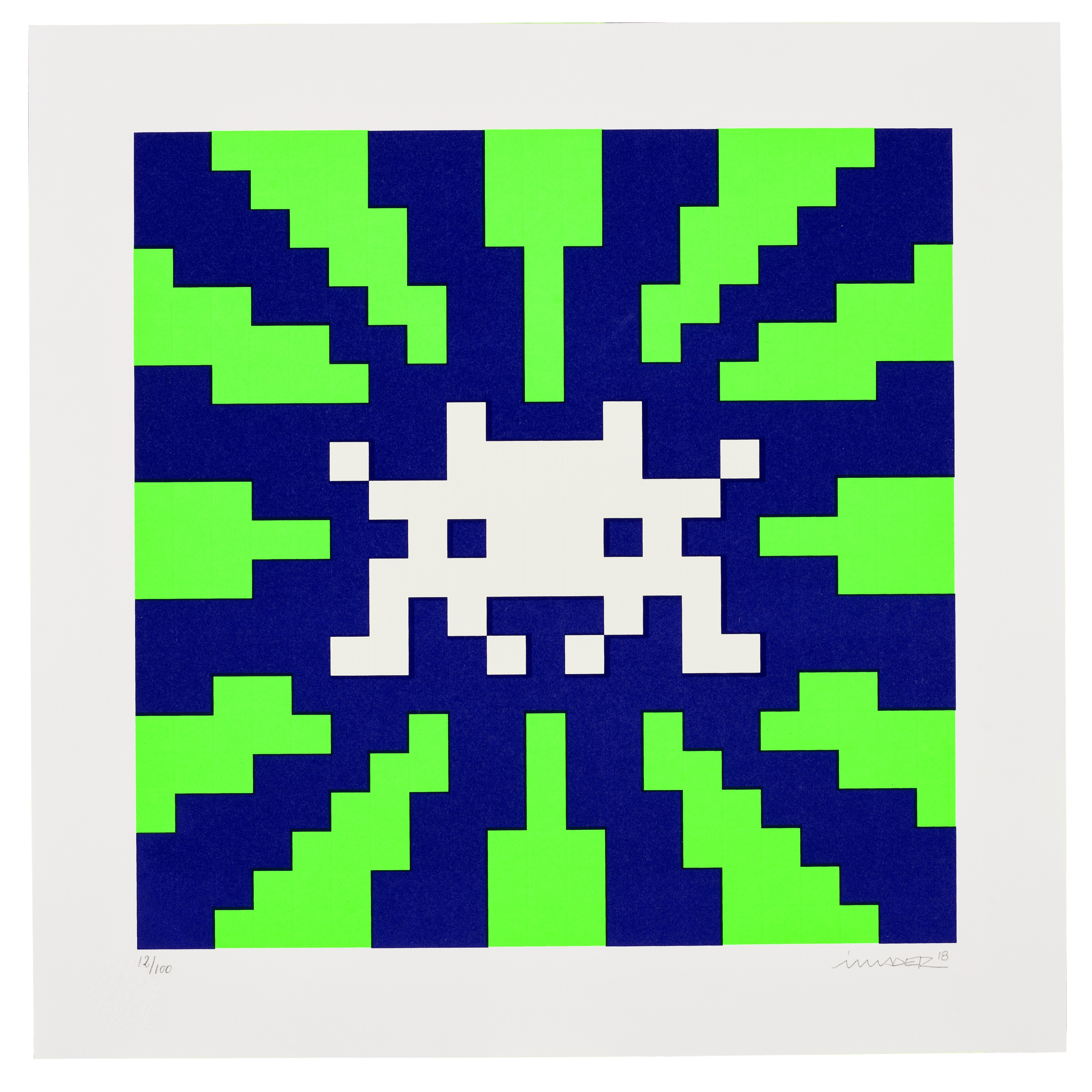 INVADER (B. 1969), Sunset (Blue and Green) | Christie’s