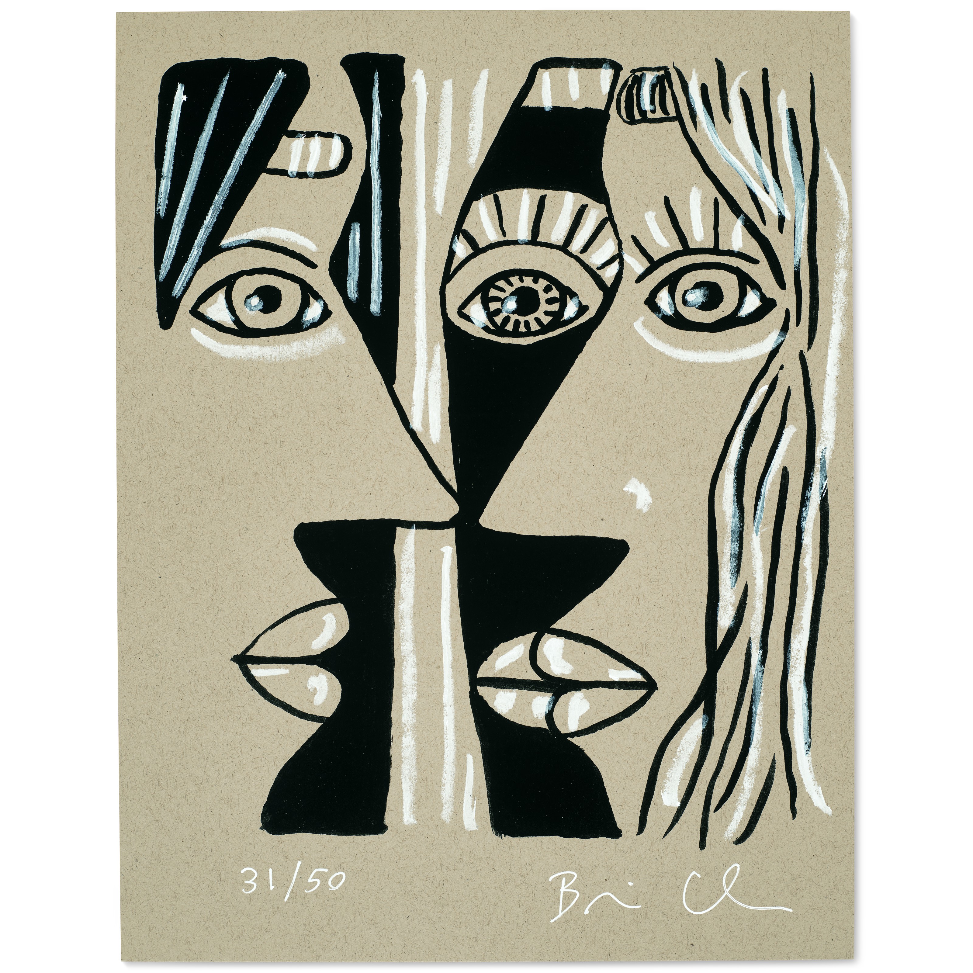 JULIAN OPIE (B. 1958), Woman taking off man